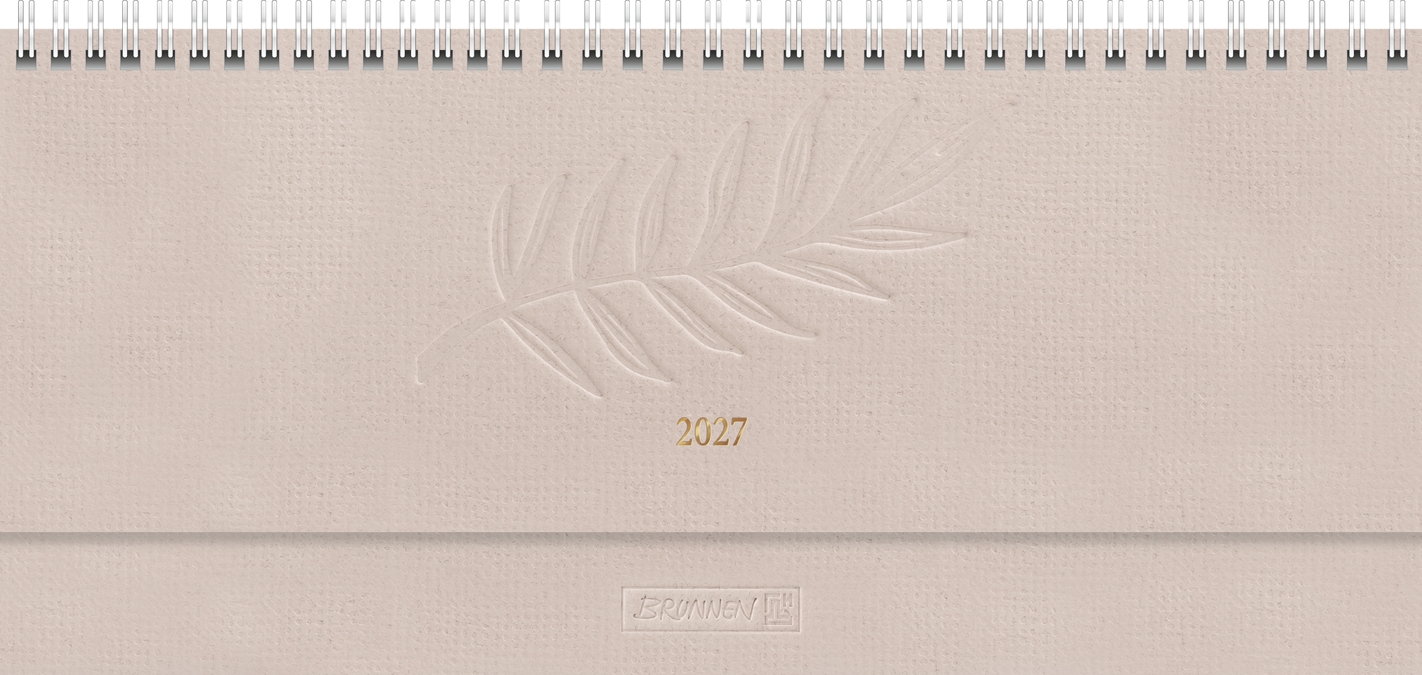 Brunnen Querkalender 772 29,7x10,5cm 1 Woche/2 Seiten Naturkarton hanf