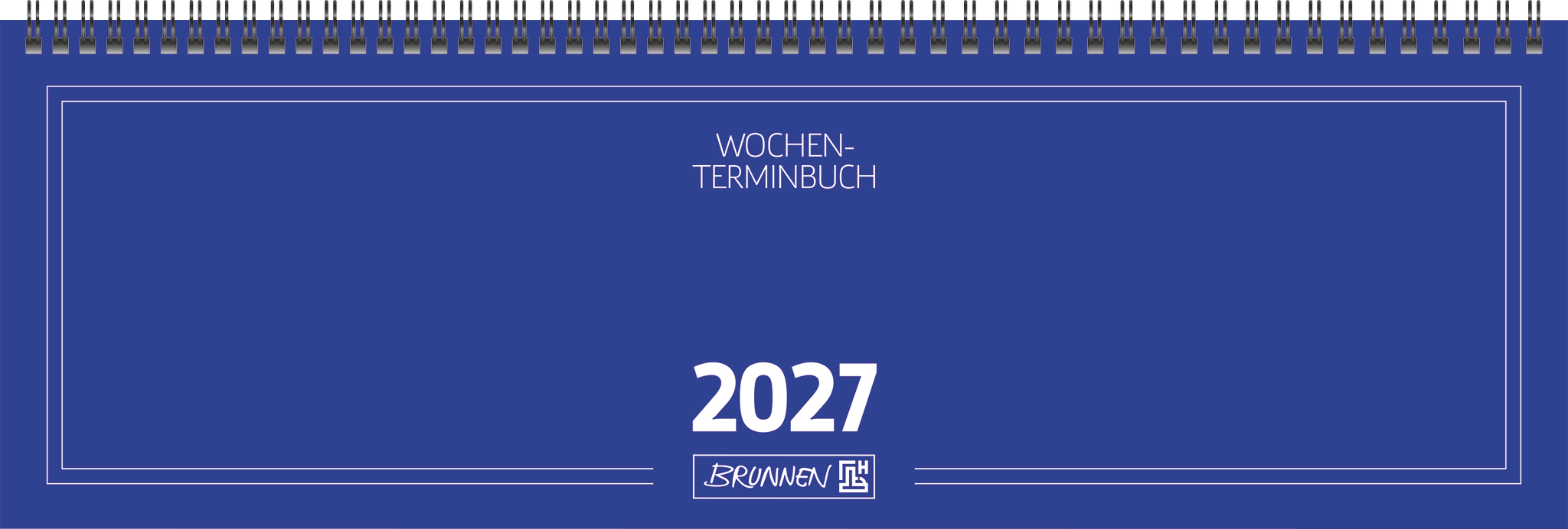 5 x Brunnen Querkalender 775 42x13,7cm 1 Woche/2 Seiten Karton blau 20