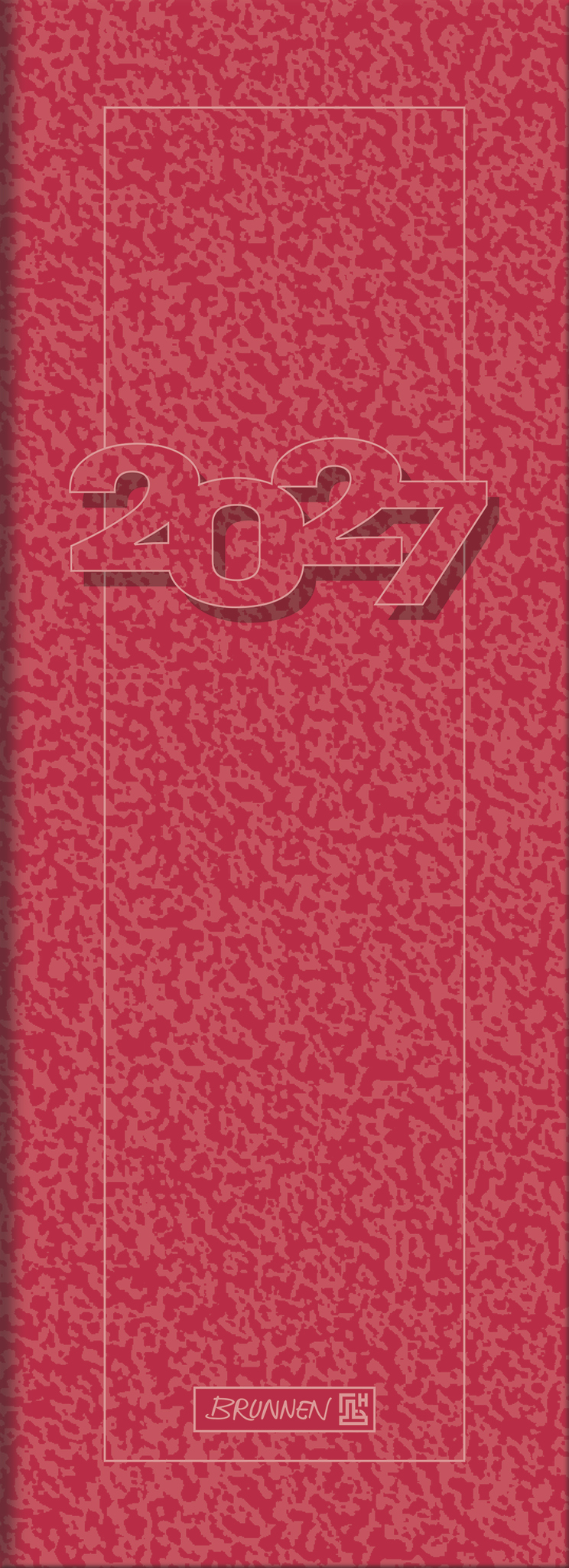 Brunnen Vormerkkalender 782 10x29,7cm 1 Woche/Seite Karton rot 2027