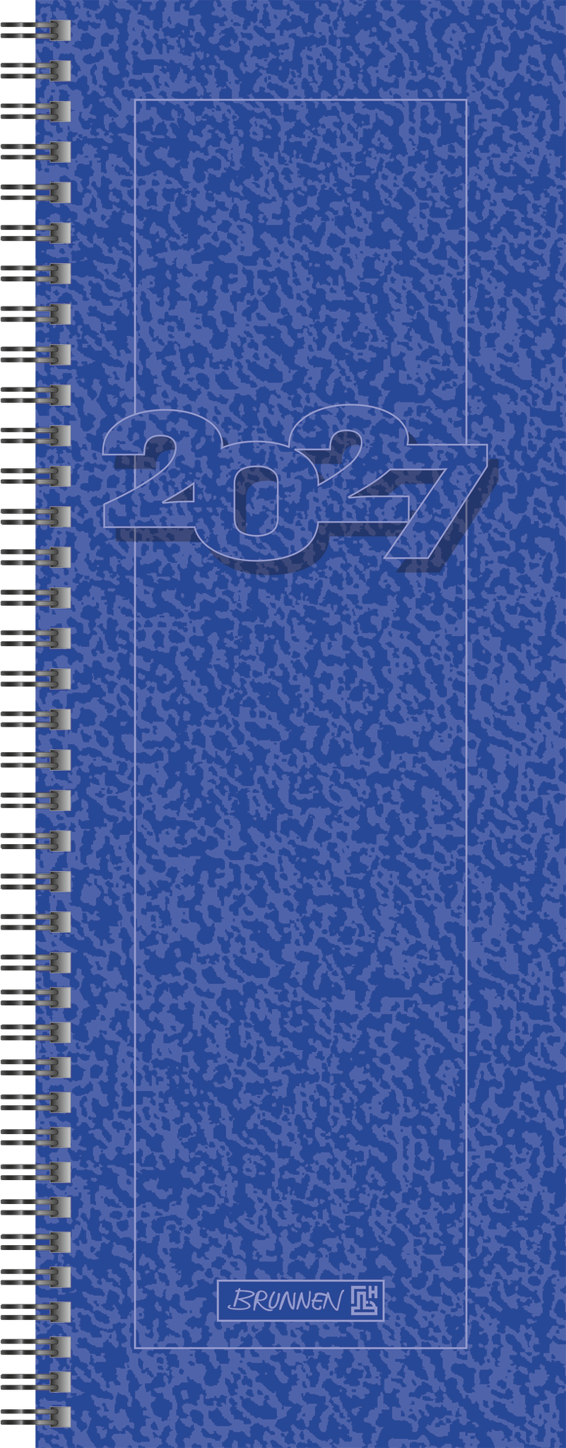Brunnen Vormerkkalender 783 10x29,7cm 1 Woche/2 Seiten Karton blau 202