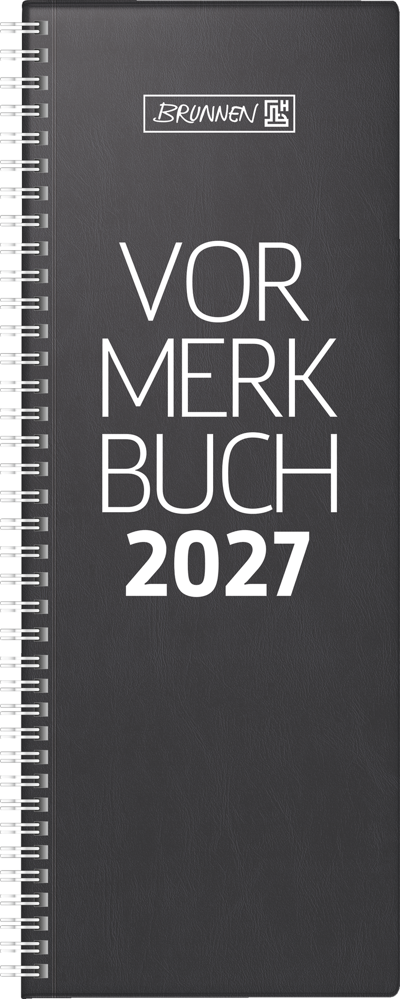 Brunnen Vormerkbuch 784 10,8x29,7cm 2 Tage/Seite Kunststoff schwarz 20