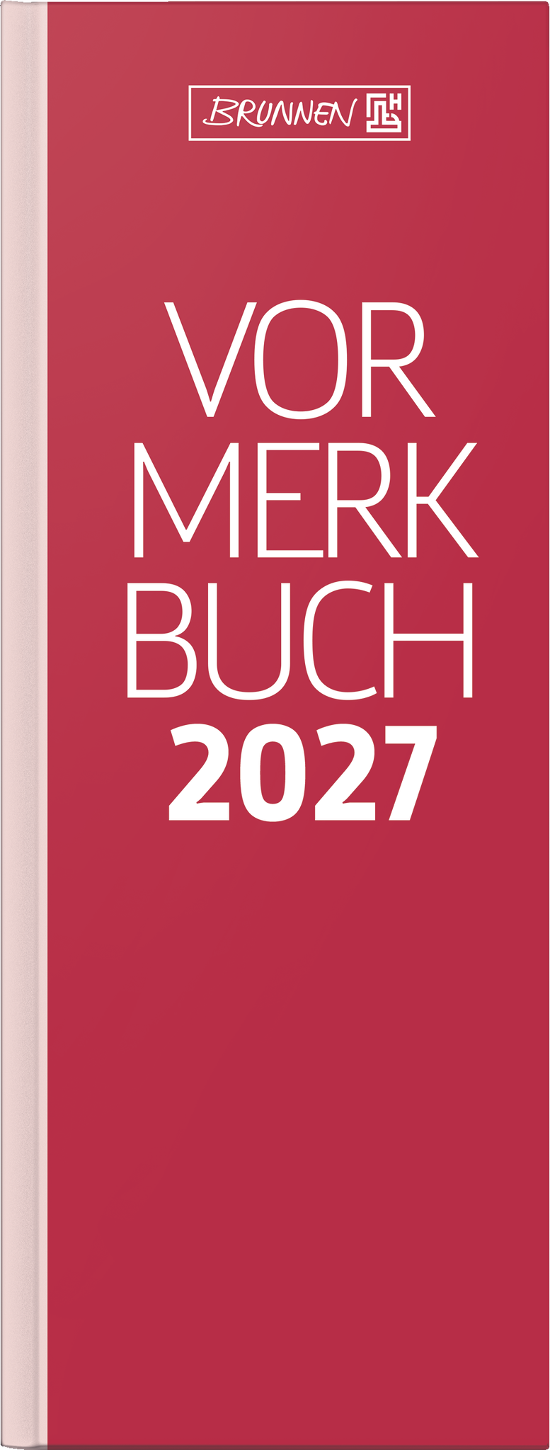 Brunnen Vormerkbuch 785 10,8x29,7cm 1 Tag/Seite Deckenband rot 2027