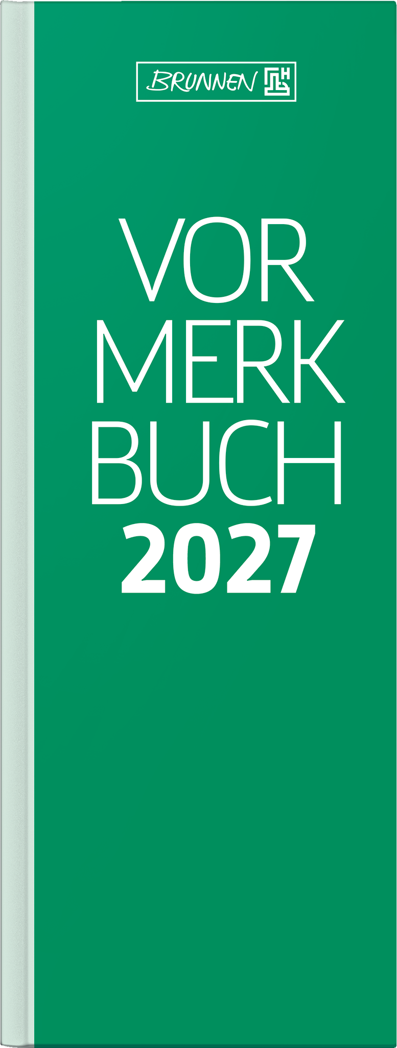 Brunnen Vormerkbuch 785 10,8x29,7cm 1 Tag/Seite Deckenband grün 2027