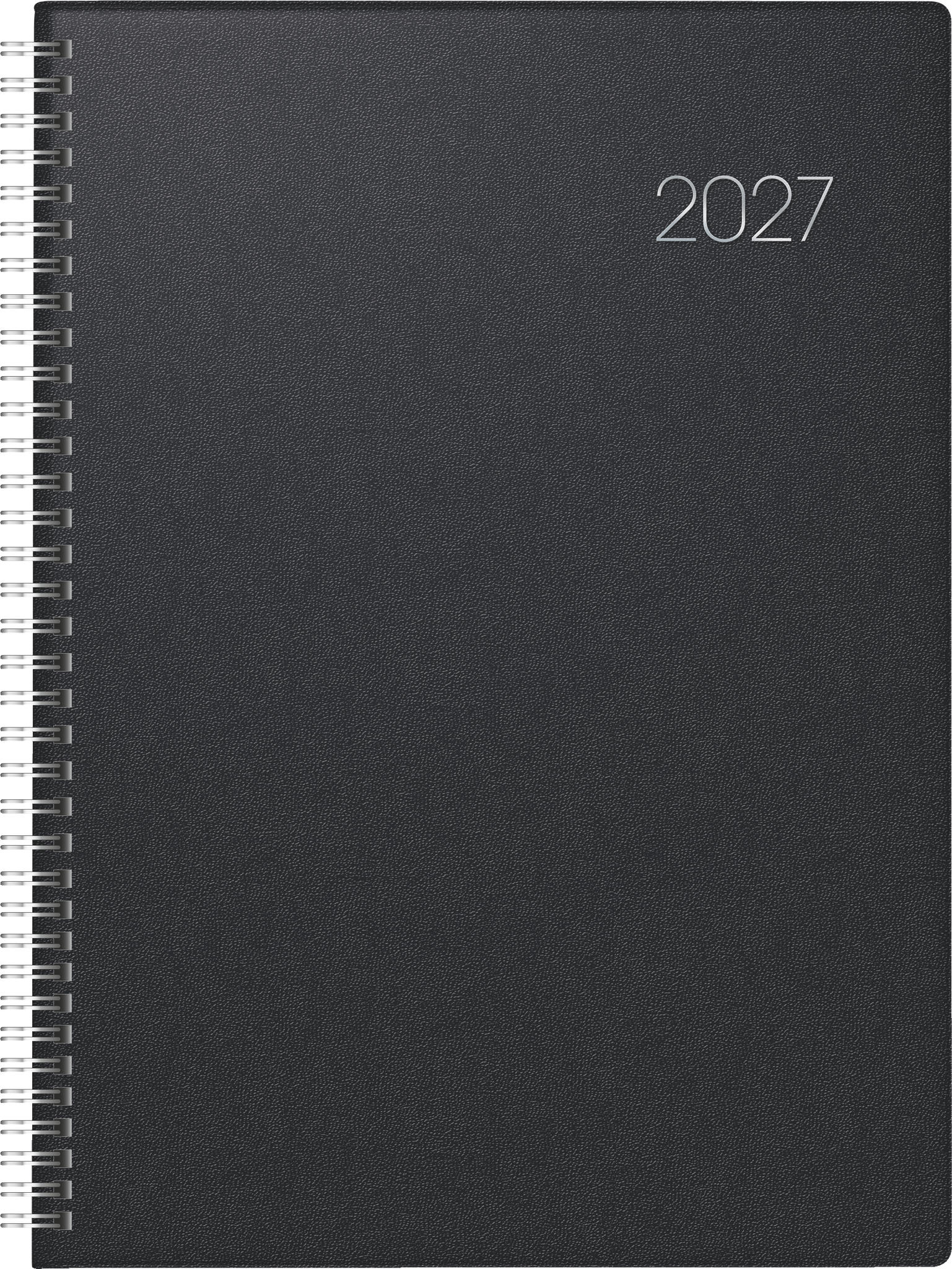 BRUNNEN 1078765907 Buchkalender Mod. 787 2027 A4, Kunststoff, schwarz