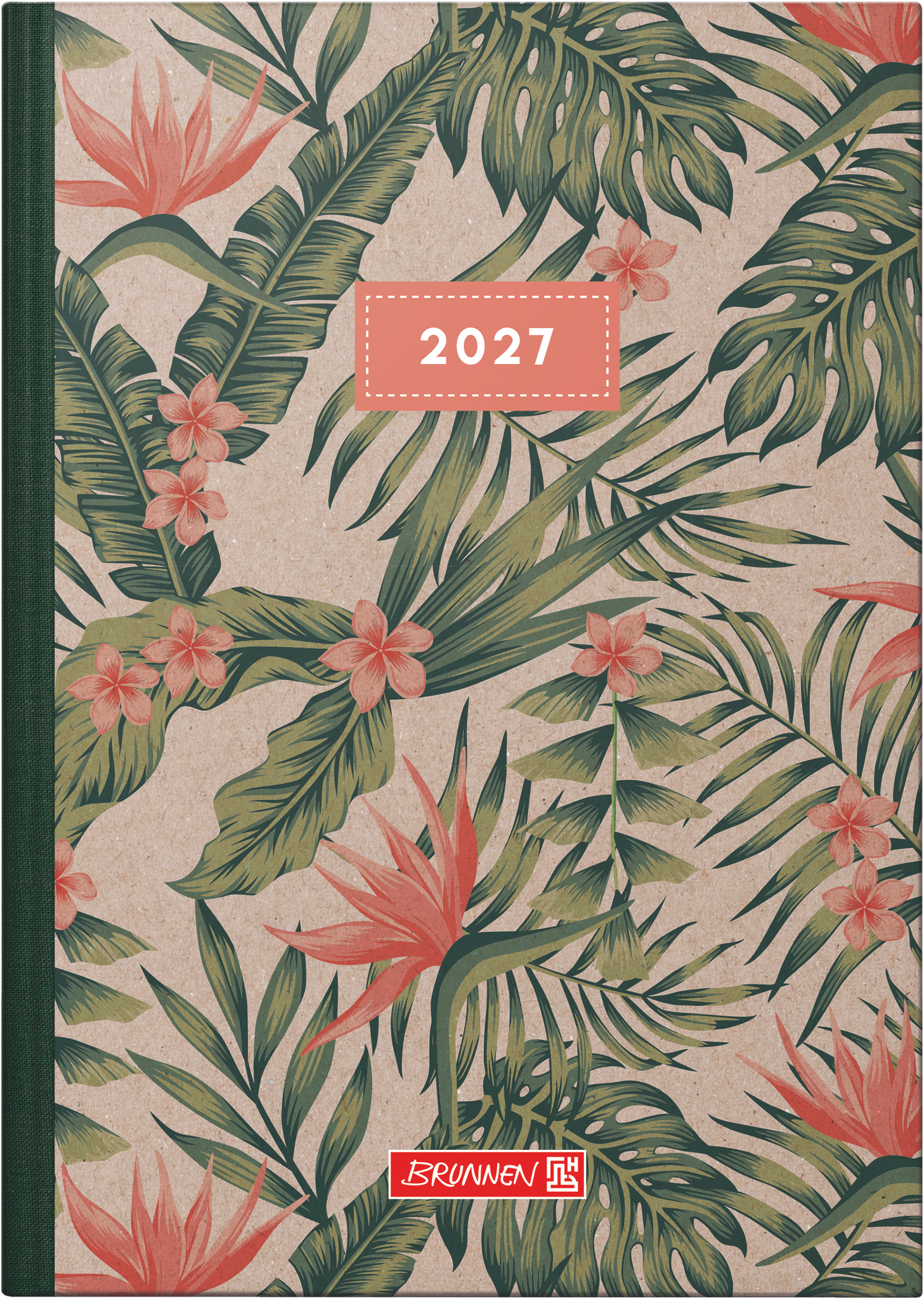 Brunnen Buchkalender 795 A5 1 Tag/Seite Grafik-Einband Tropical 2027