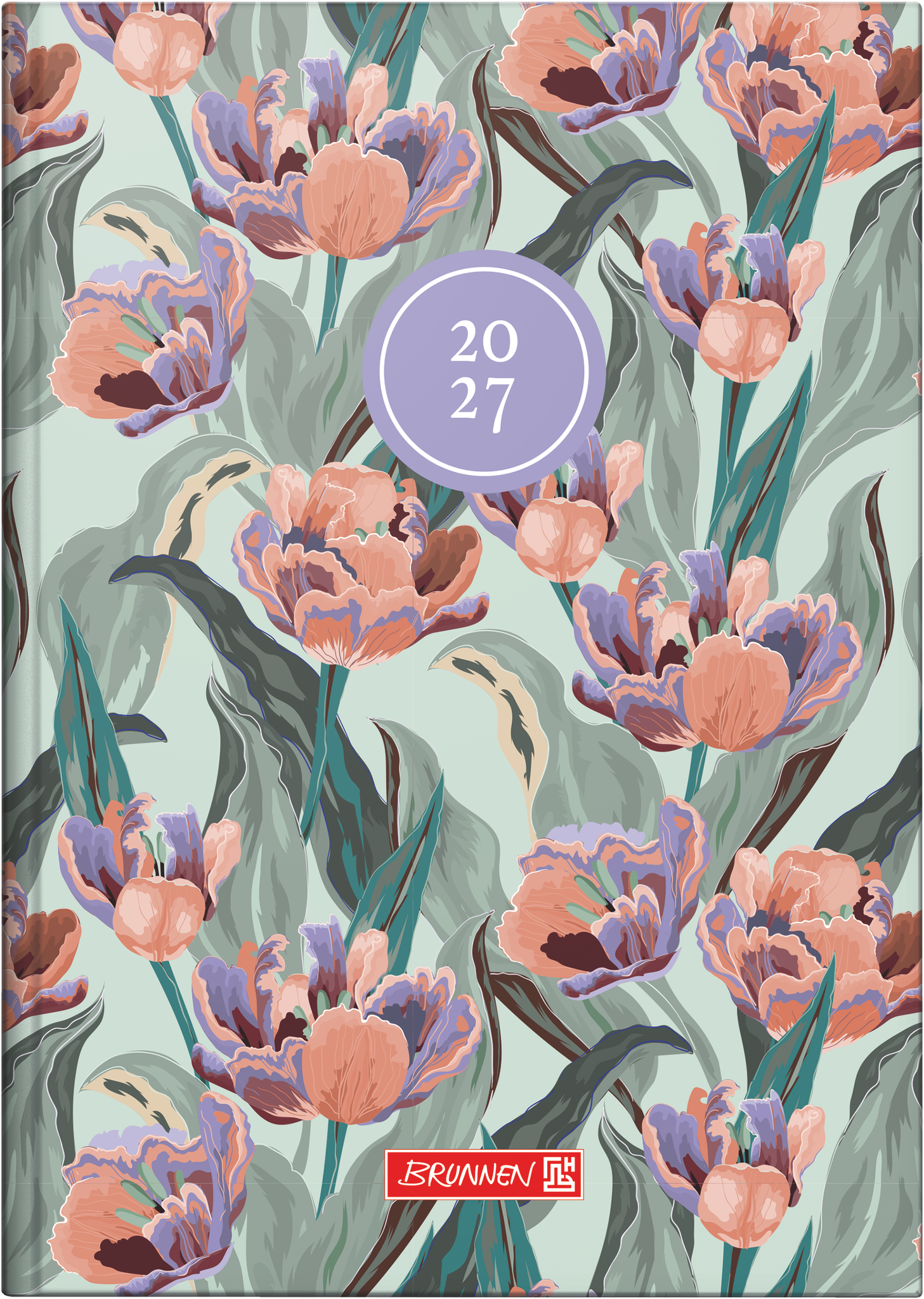 Brunnen Buchkalender 795 A5 1 Tag/Seite Grafik-Einband Botanical 2027