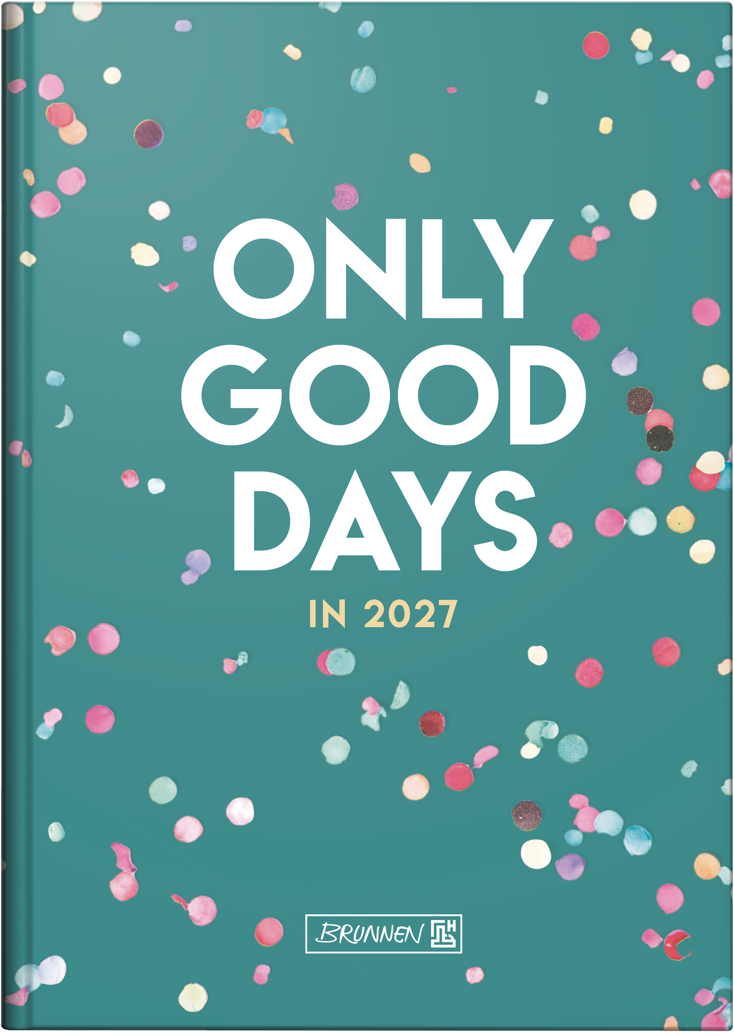 Brunnen Buchkalender 795 A5 1 Tag/Seite Grafic-Einband Confetti 2027