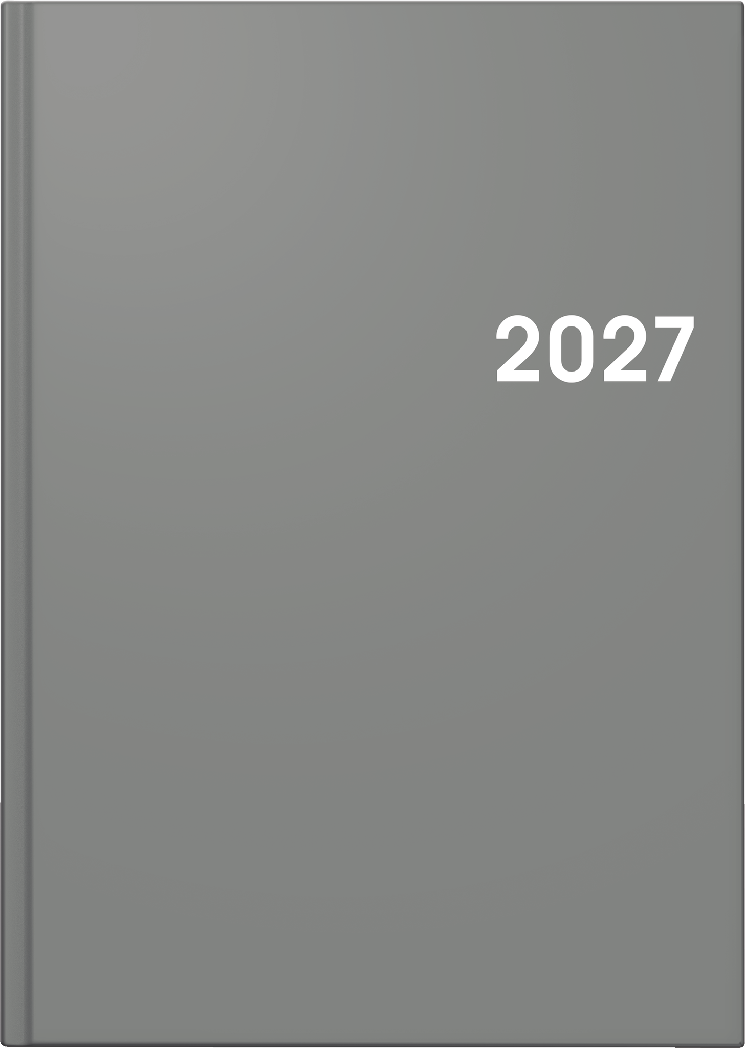 Brunnen Buchkalender 795 A5 1 Tag/Seite Balacron-Einband grau 2027
