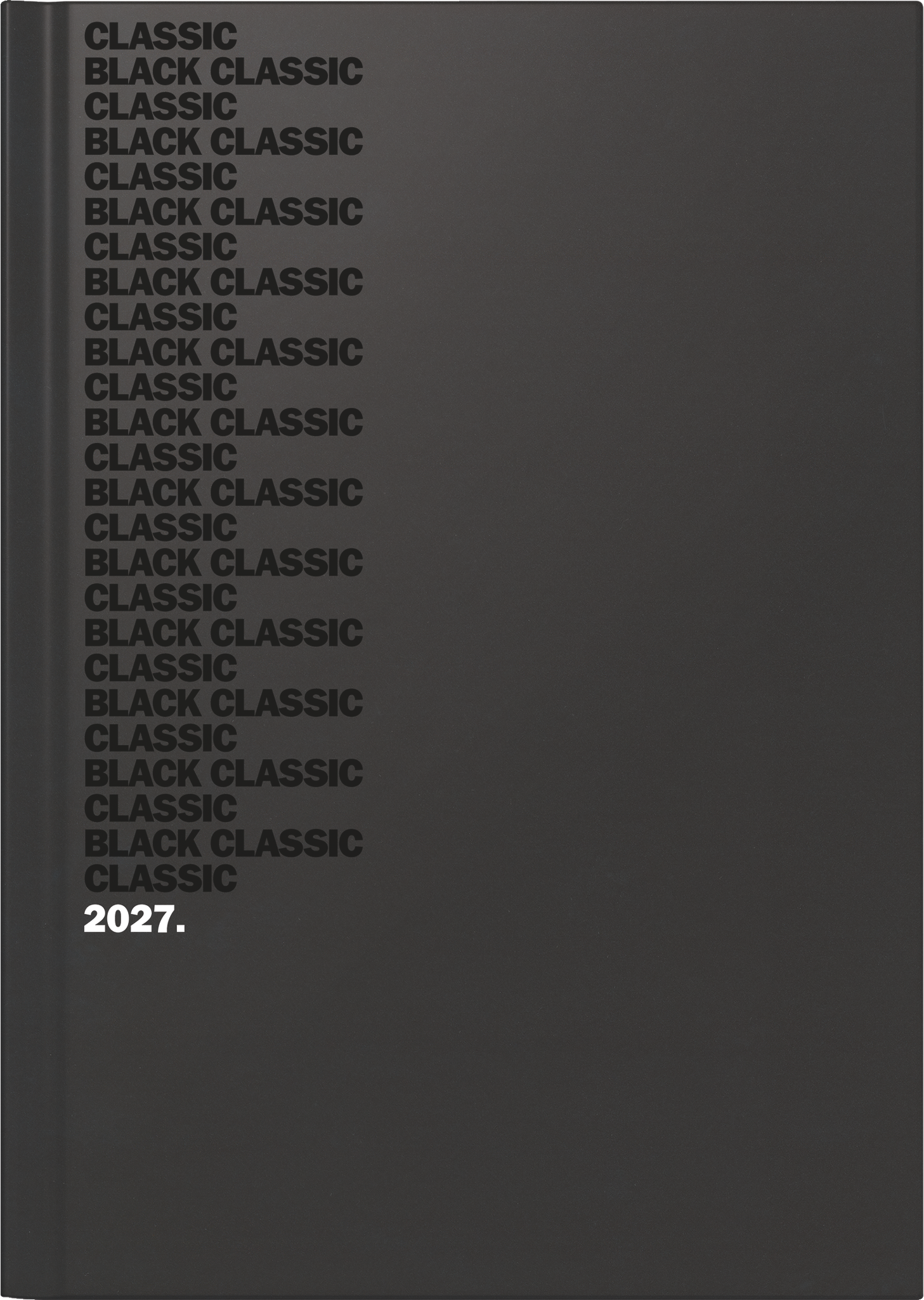 Brunnen Buchkalender 795 Black Classic A5 1 Tag/Seite Balacron schwarz