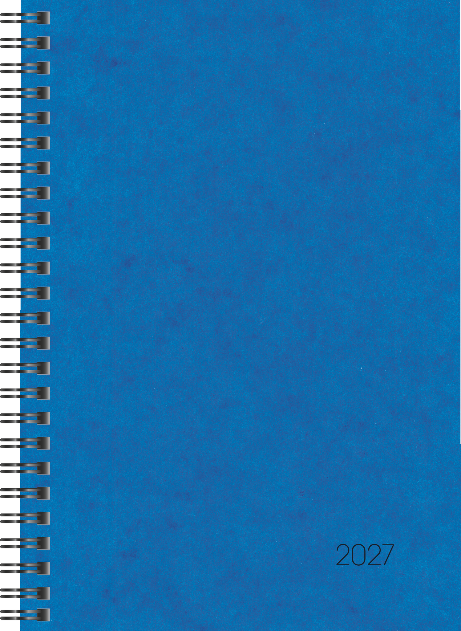 Brunnen Buchkalender 796 A5 1 Woche/2 Seiten Karton-Einband blau 2027