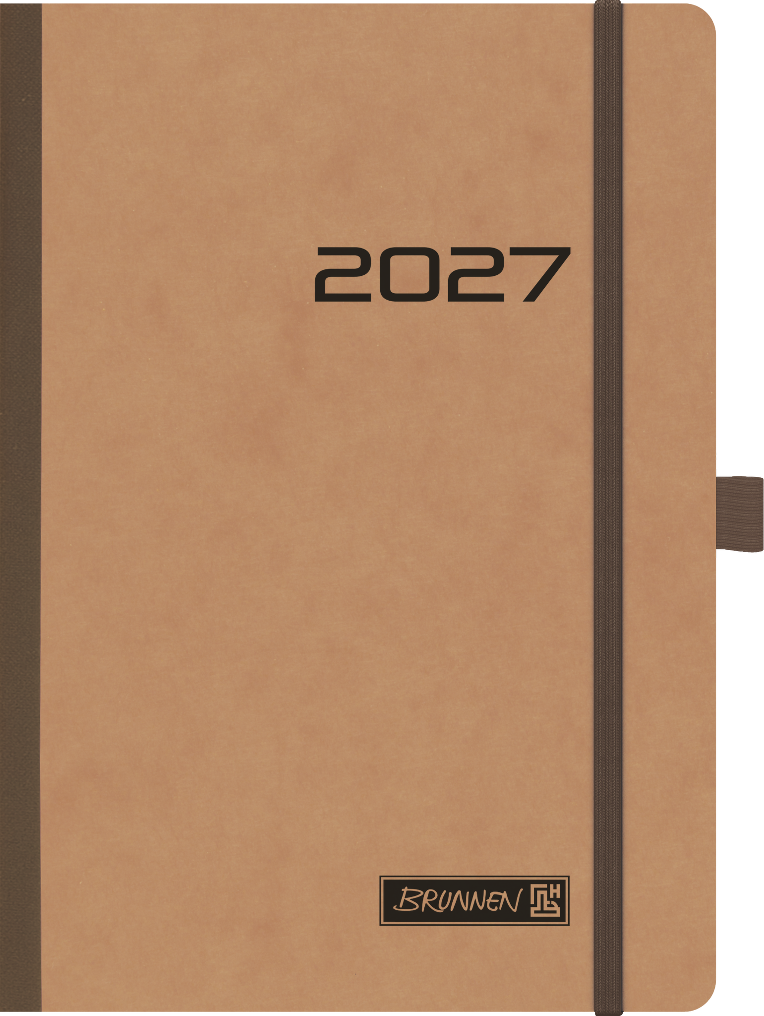 Brunnen Buchkalender 796 A5 1 Woche/2 Seiten Karton braun 2027