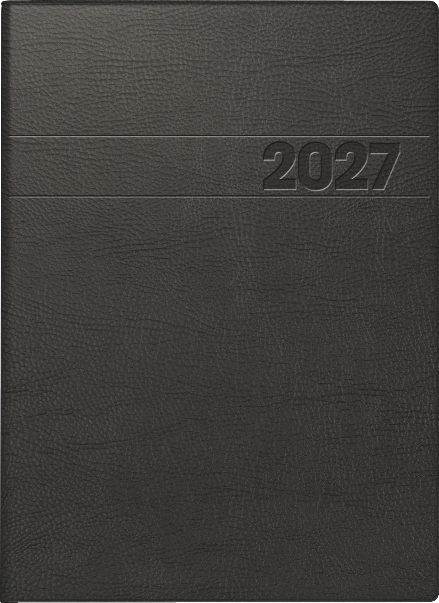 Brunnen Buchkalender 796 A5 1 Woche/2 Seiten Kunststoff schwarz 2027