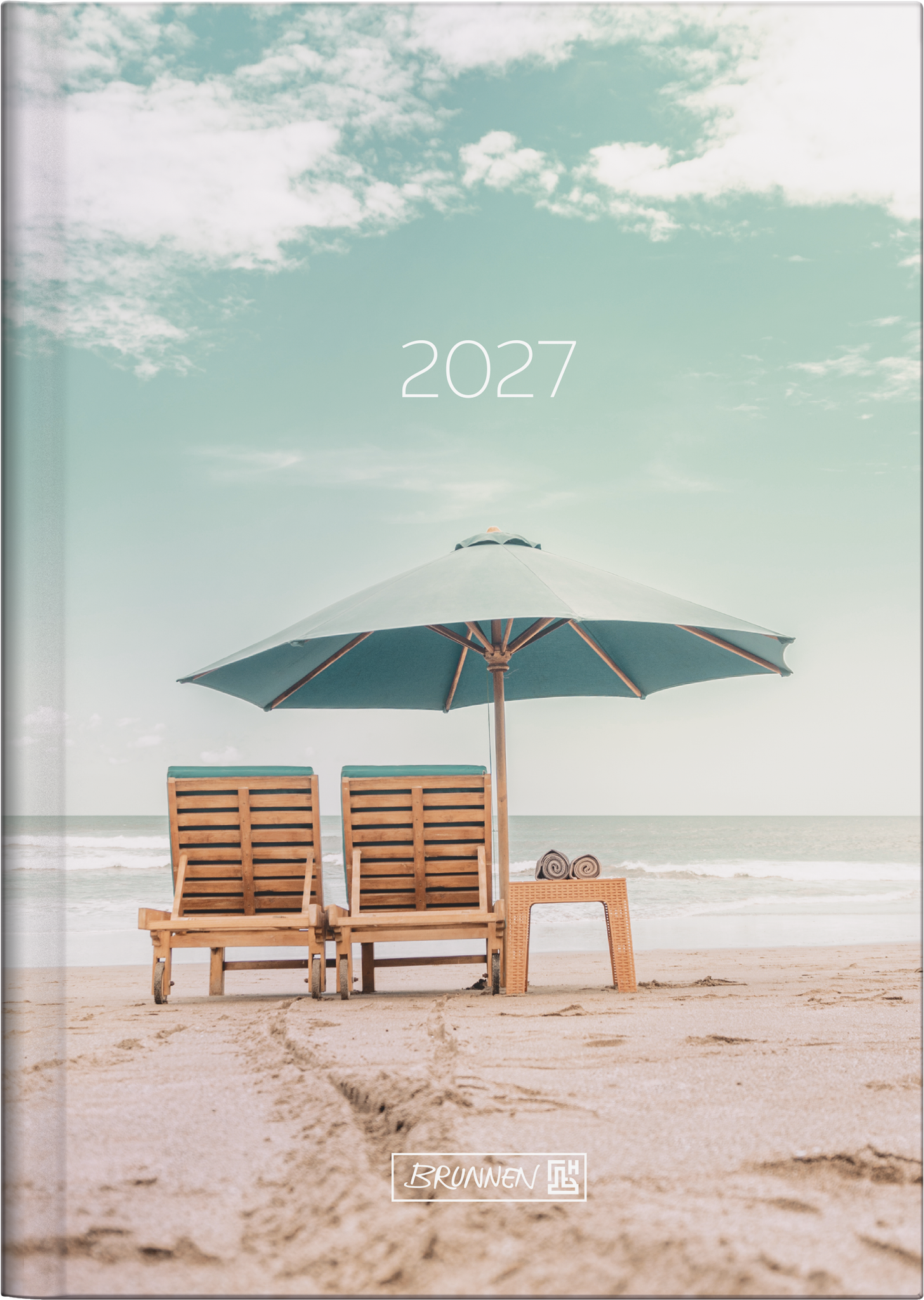 Brunnen Buchkalender 796 A5 1 Woche/2 Seiten Grafik-Einband Sunbeds 20