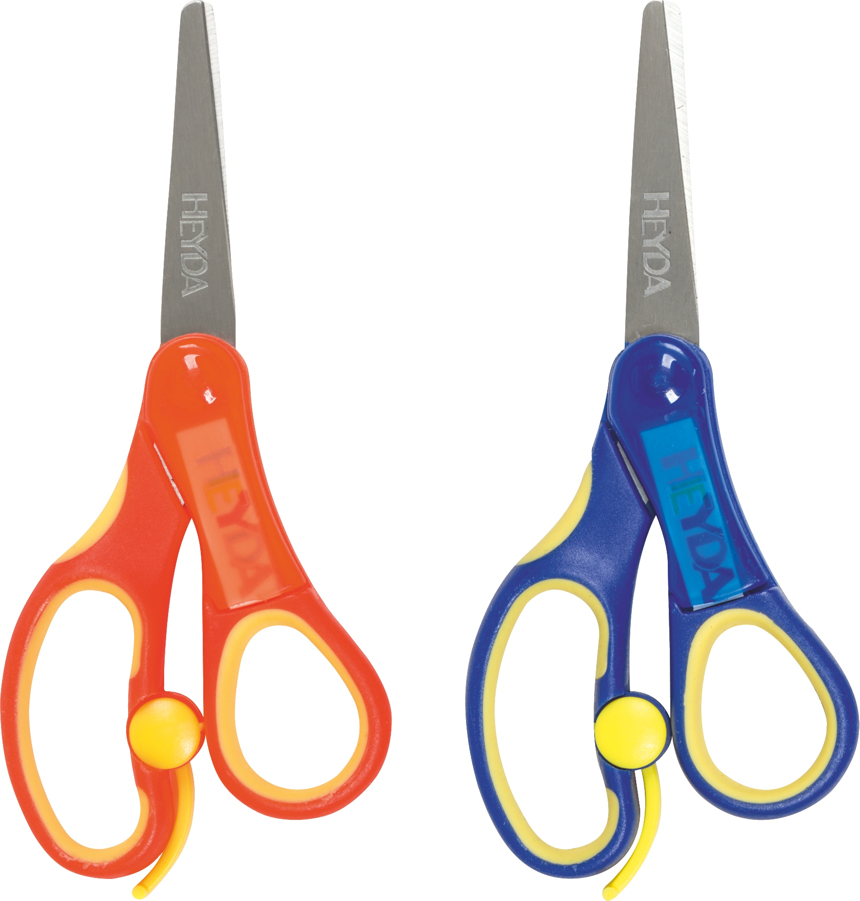 12 x Heyda Kinderschere SoftTouchplus 13,5cm rund farbig sortiert
