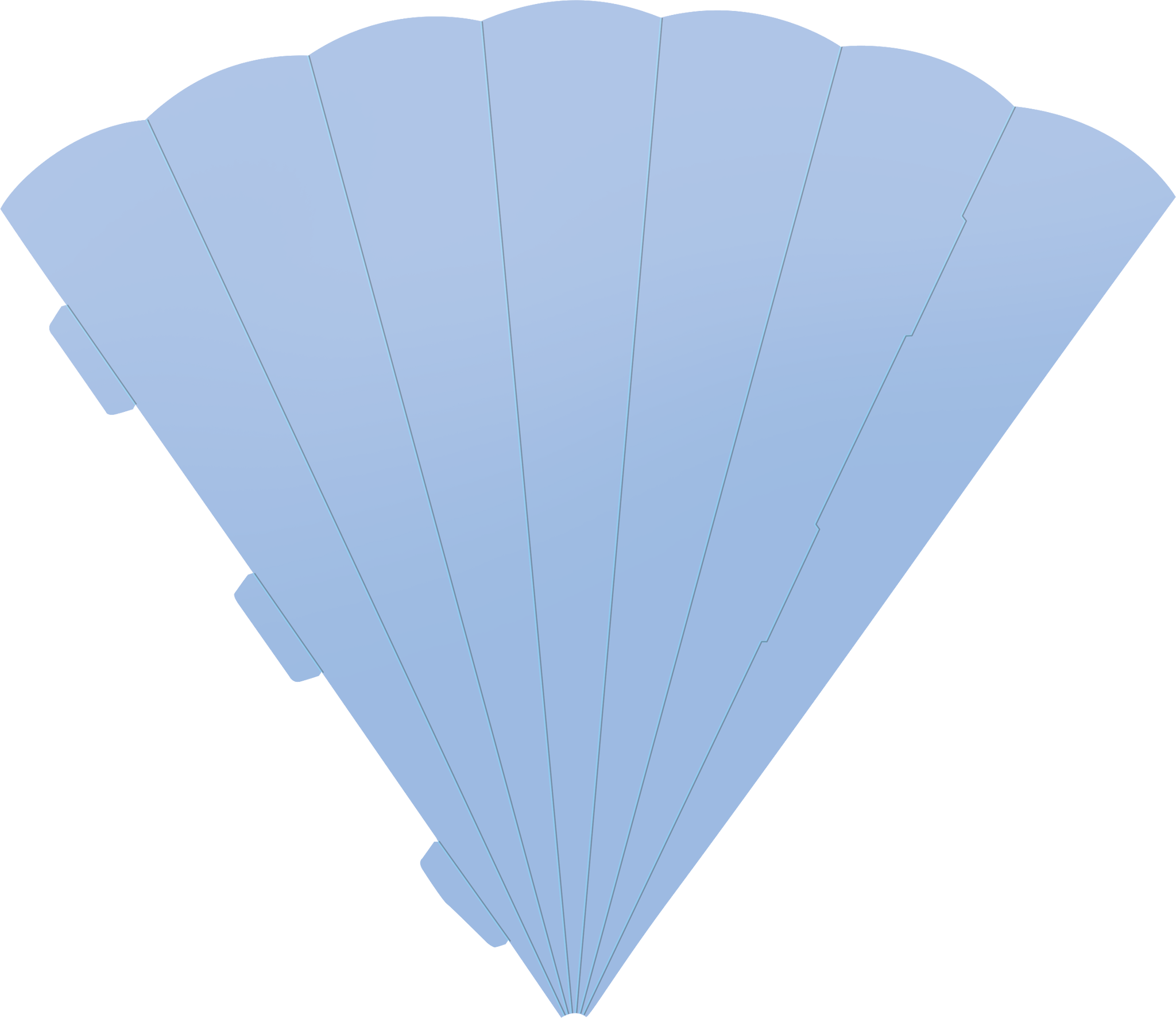 Schultüten-Rohling Zuschnitt | 69 cm, 400 g/m², hellblau