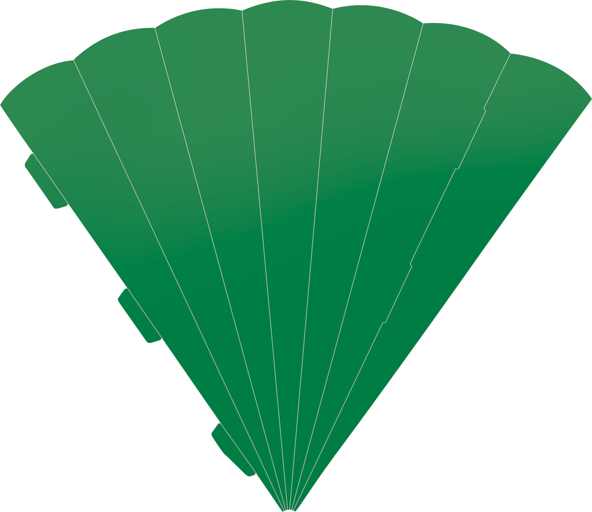 Schultüten-Rohling Zuschnitt | 69 cm, 400 g/m², mittelgrün
