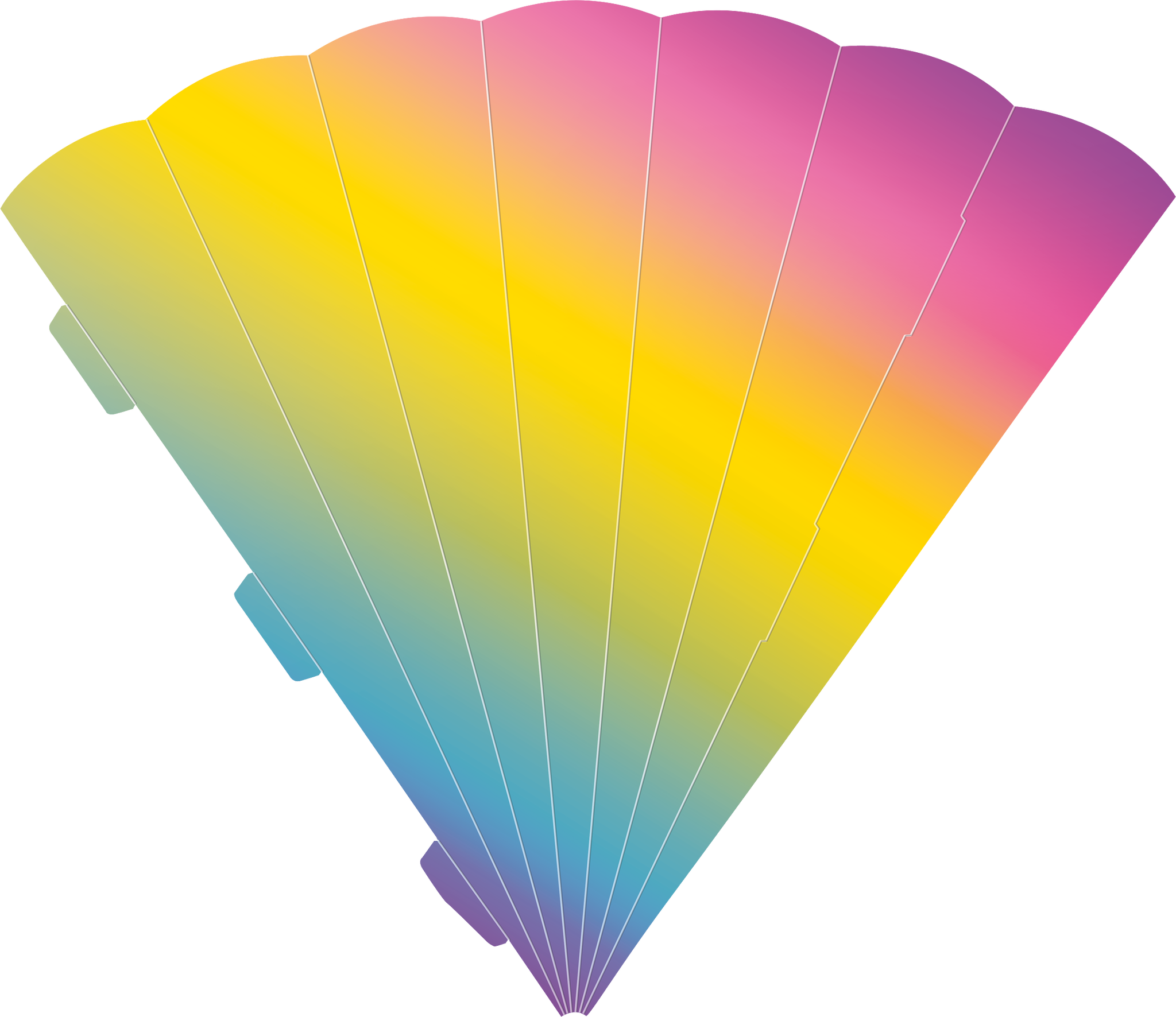 Schultüten-Rohling Zuschnitt | 69 cm, 400 g/m², regenbogen