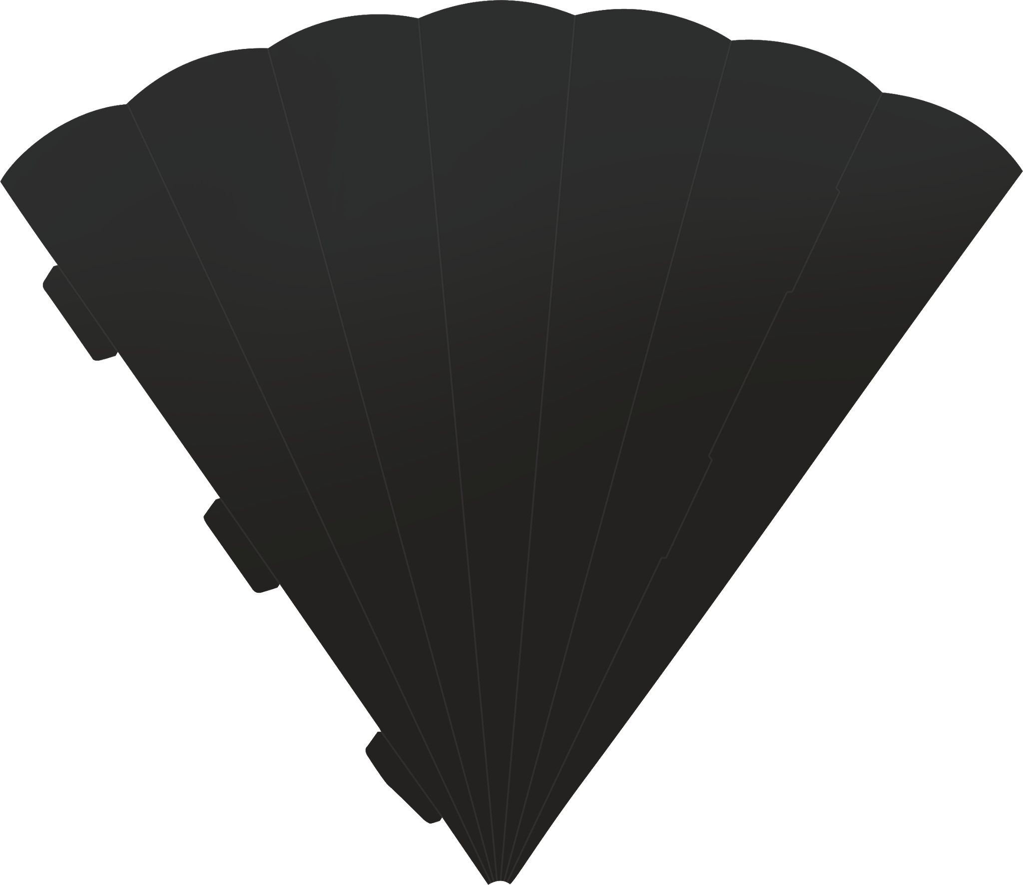 Schultüten-Rohling Zuschnitt | 69 cm, 400 g/m², schwarz
