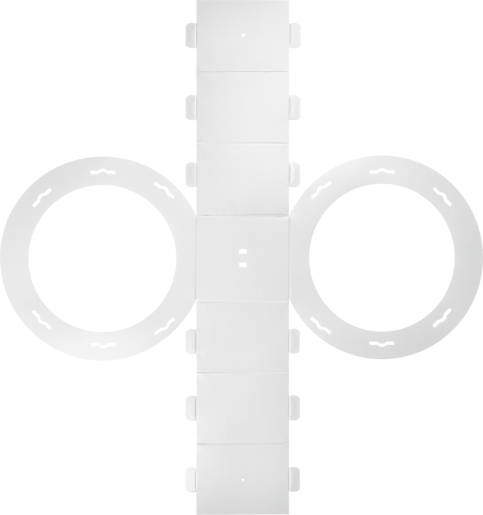 Rundlaternen-Zuschnitt | Ø 22 cm 12 cm, 400 g/m², weiß