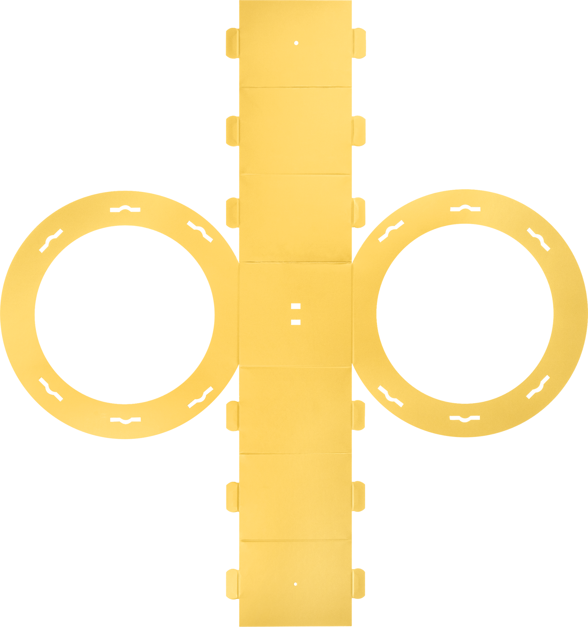 Rundlaternen-Zuschnitt | Ø 22 cm 12 cm, 400 g/m², gelb