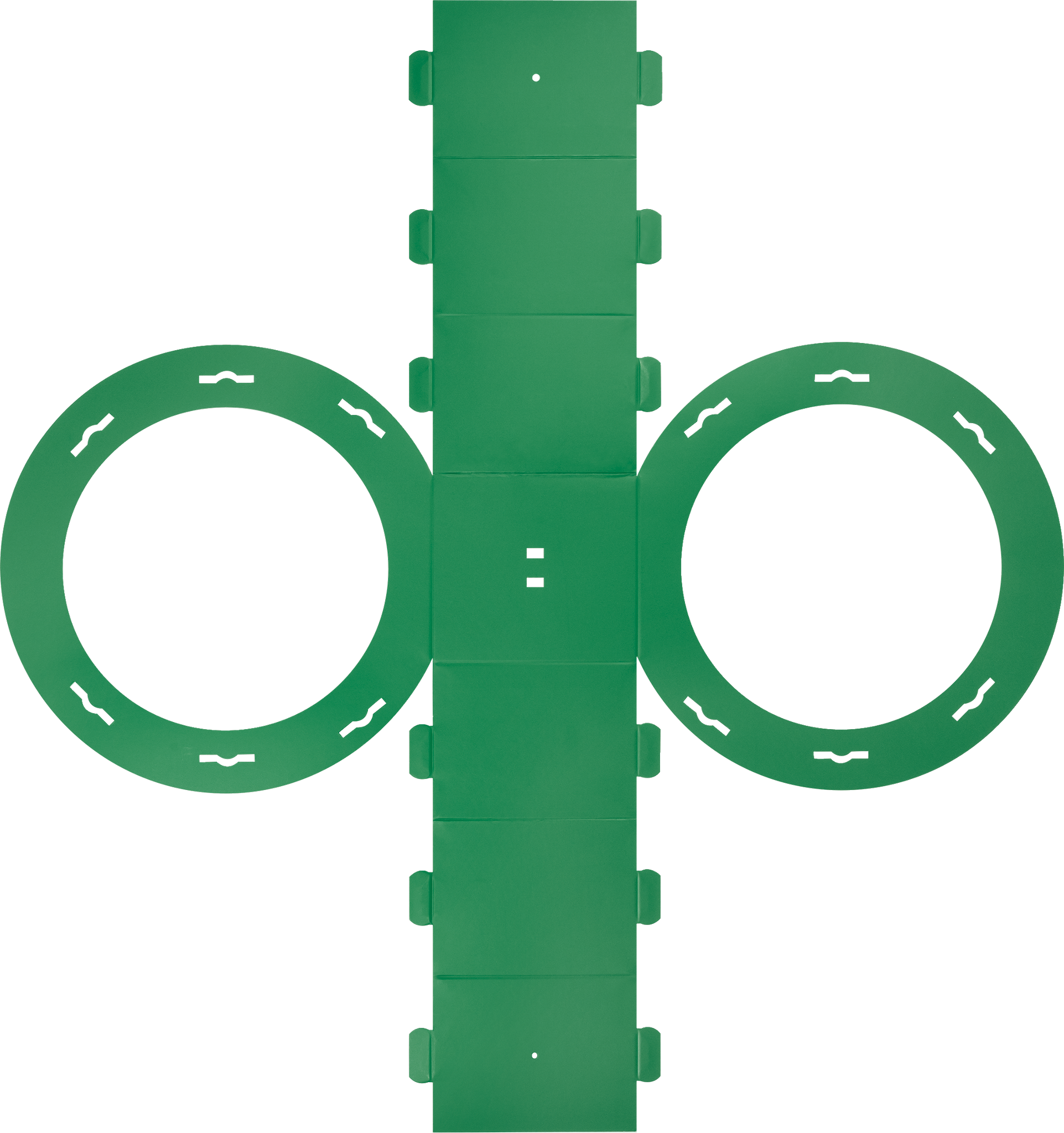 Rundlaternen-Zuschnitt | Ø 22 cm 12 cm, 400 g/m², mittelgrün