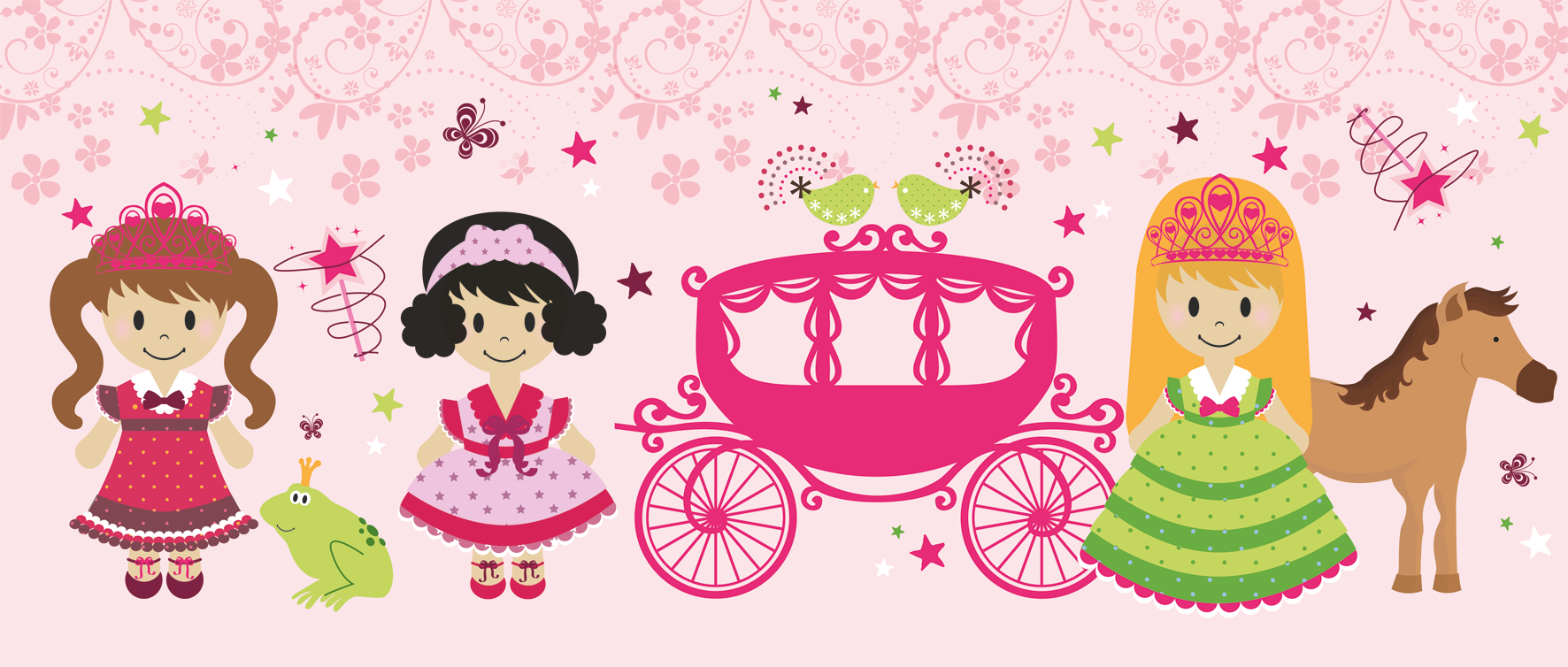 Laternen-Bastel-Set „Prinzessin“ | 22×60 cm, rosa/bunt