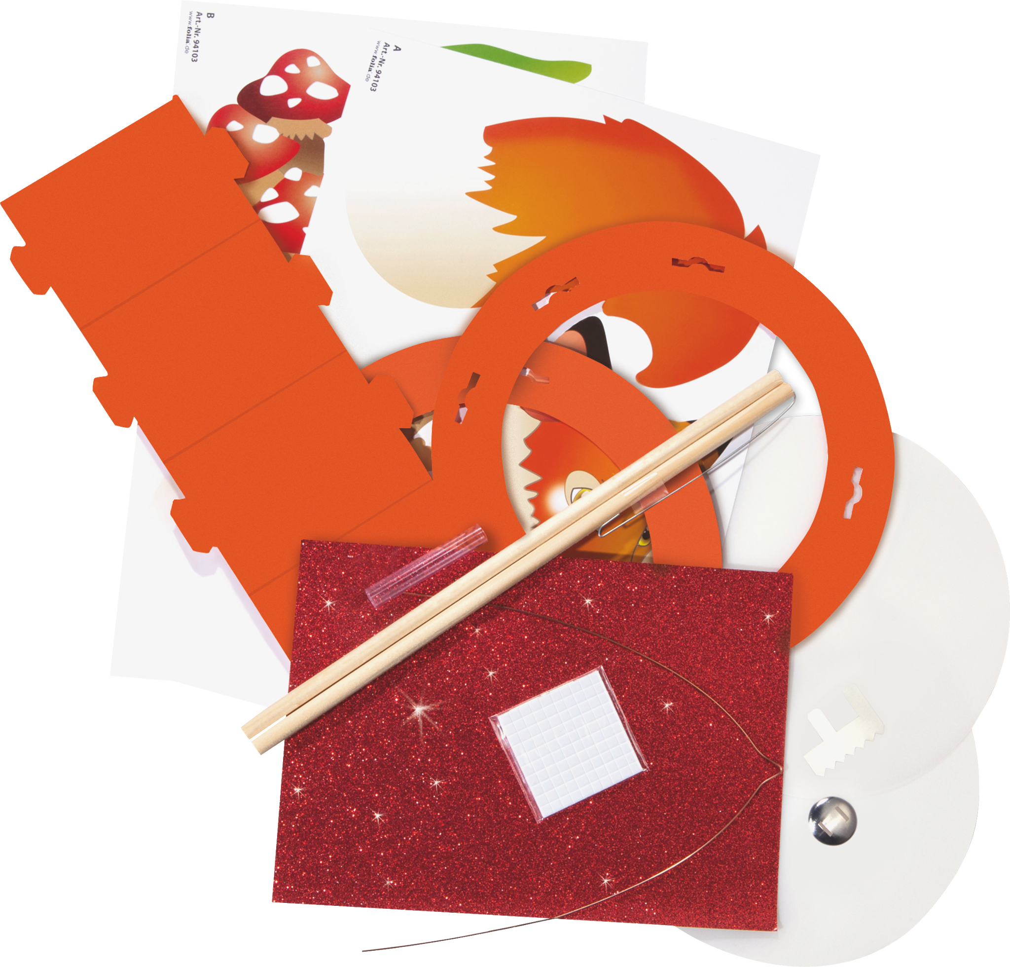 Laternen-Bastel-Set „Fuchs“ | orange
