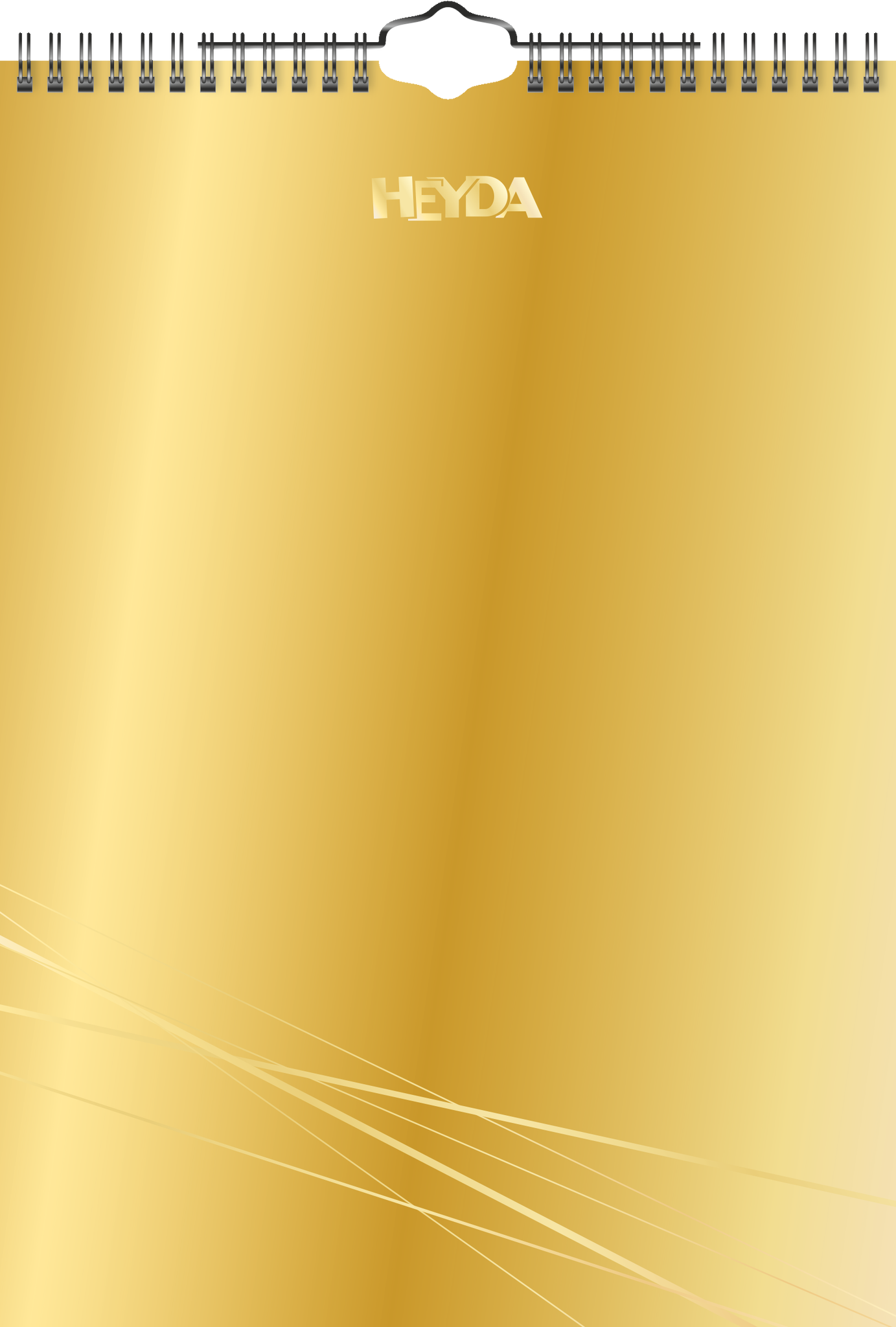5 x Heyda Kreativkalender Chromolux A4 gold