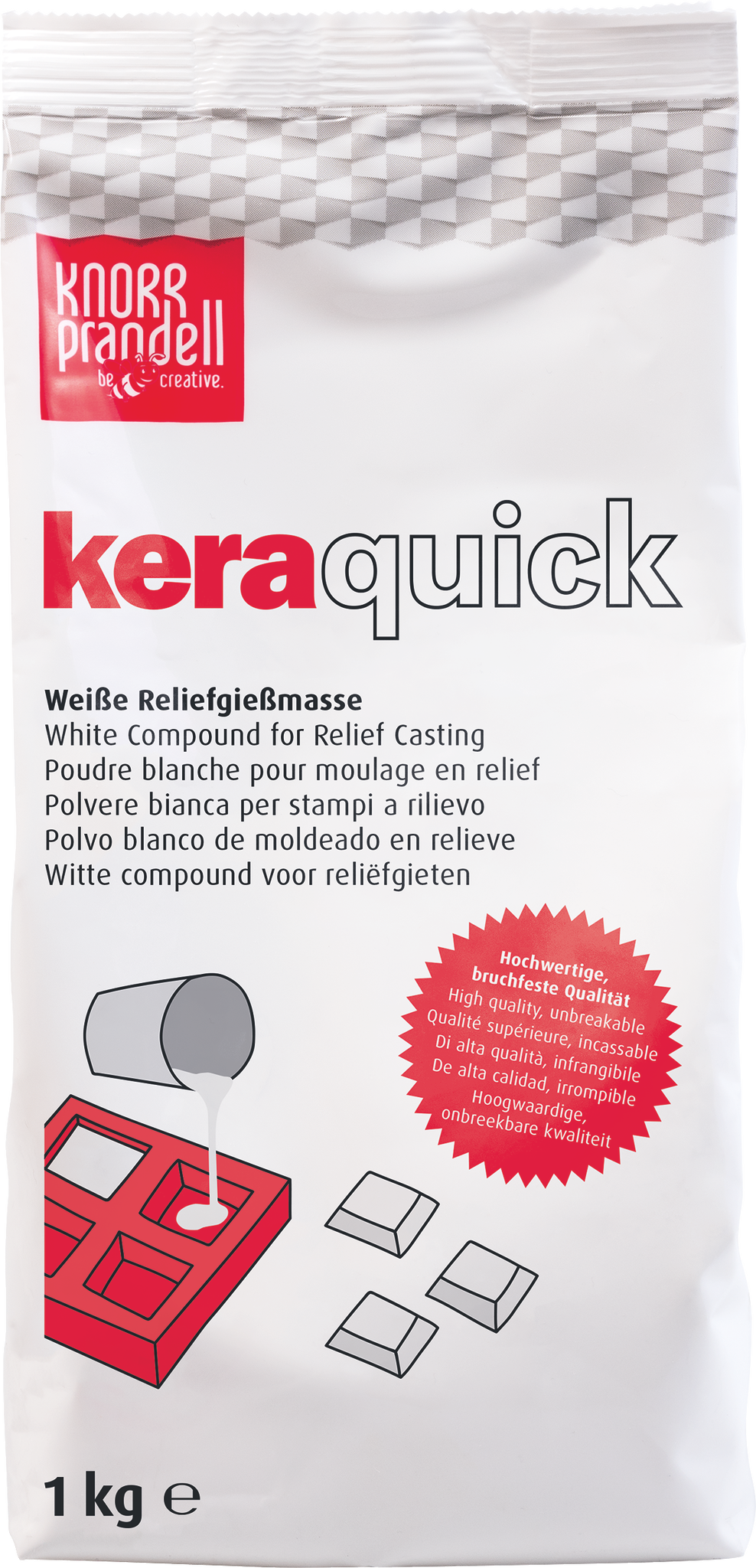 KNORR prandell Gießmasse keraquick, weiß, 1 kg