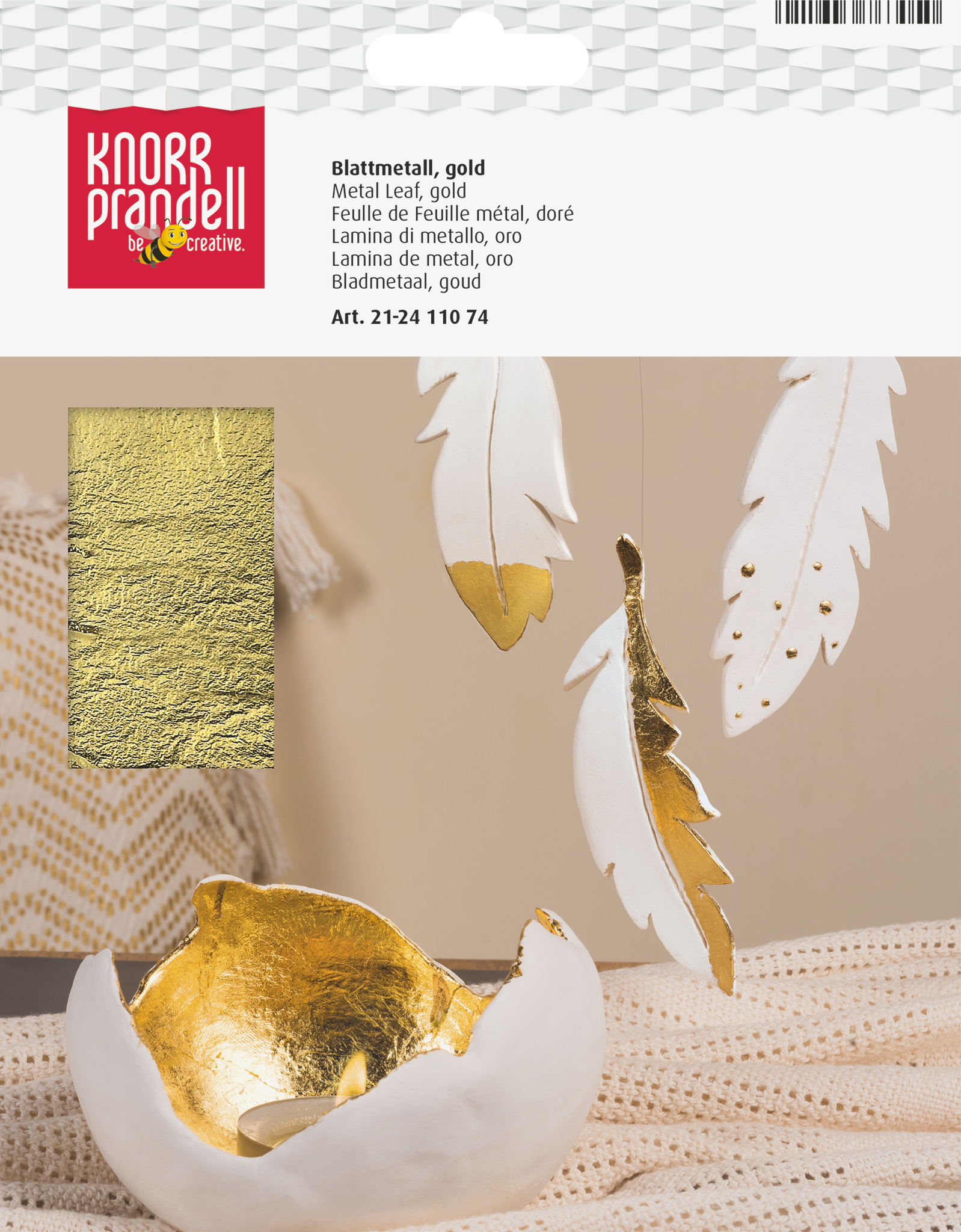 Blattmetall | 140×140 mm, gold, 25 Stück