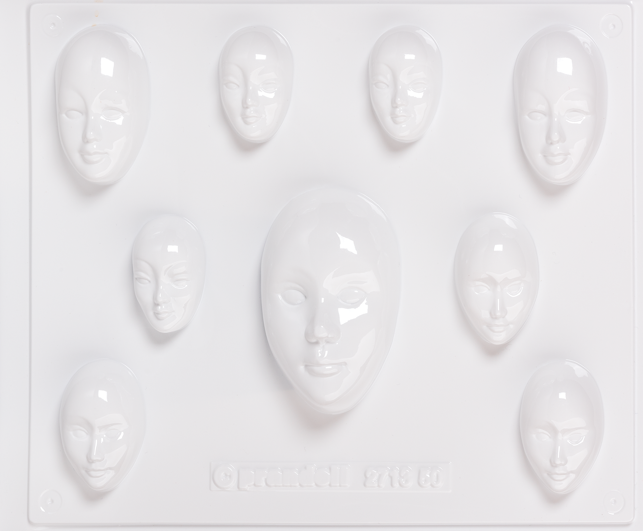 Gießform „Mini-Schmuckmasken“ | 40-80 mm, weiß