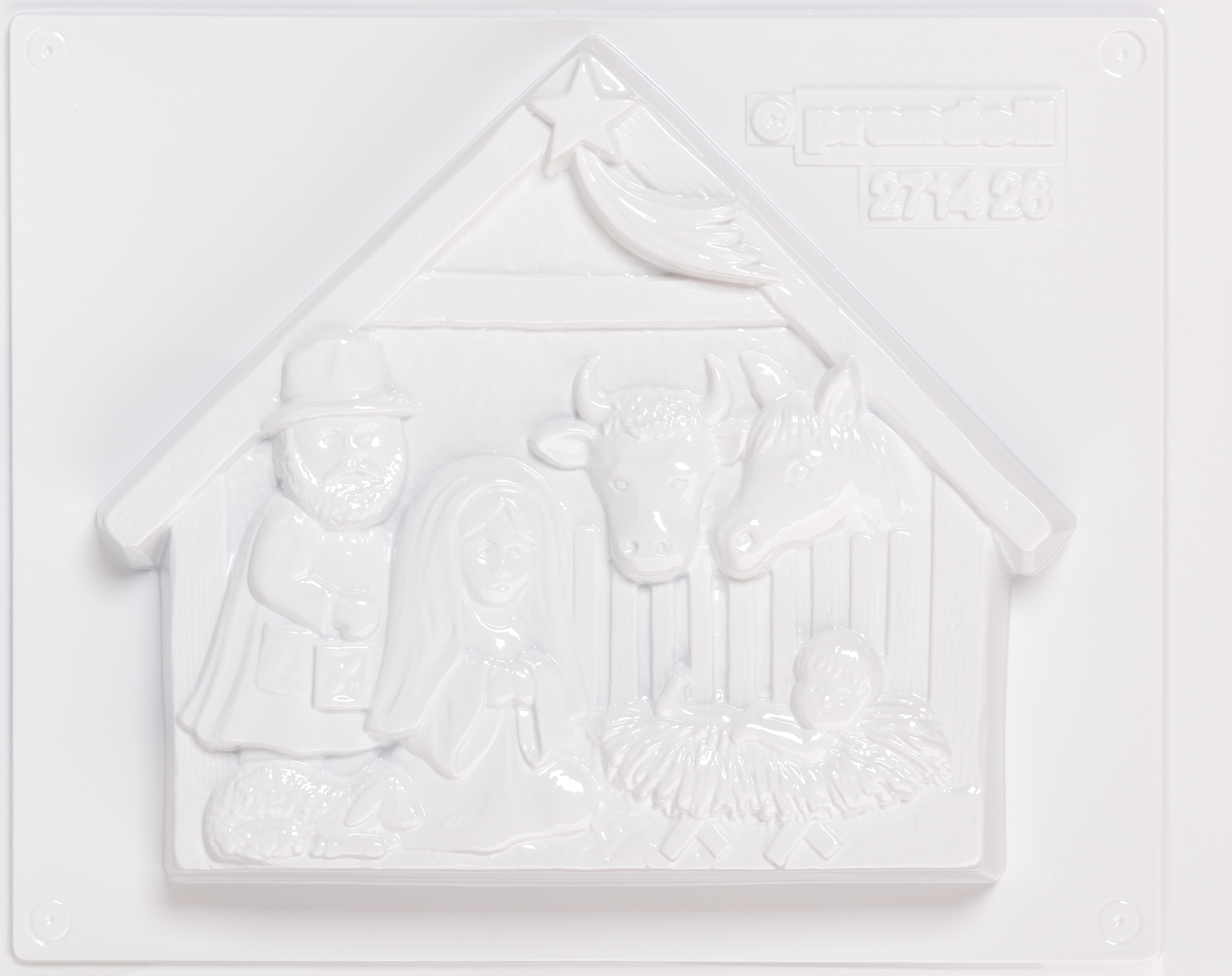 Gießform „Weihnachtskrippe“ | 200×170 mm, weiß
