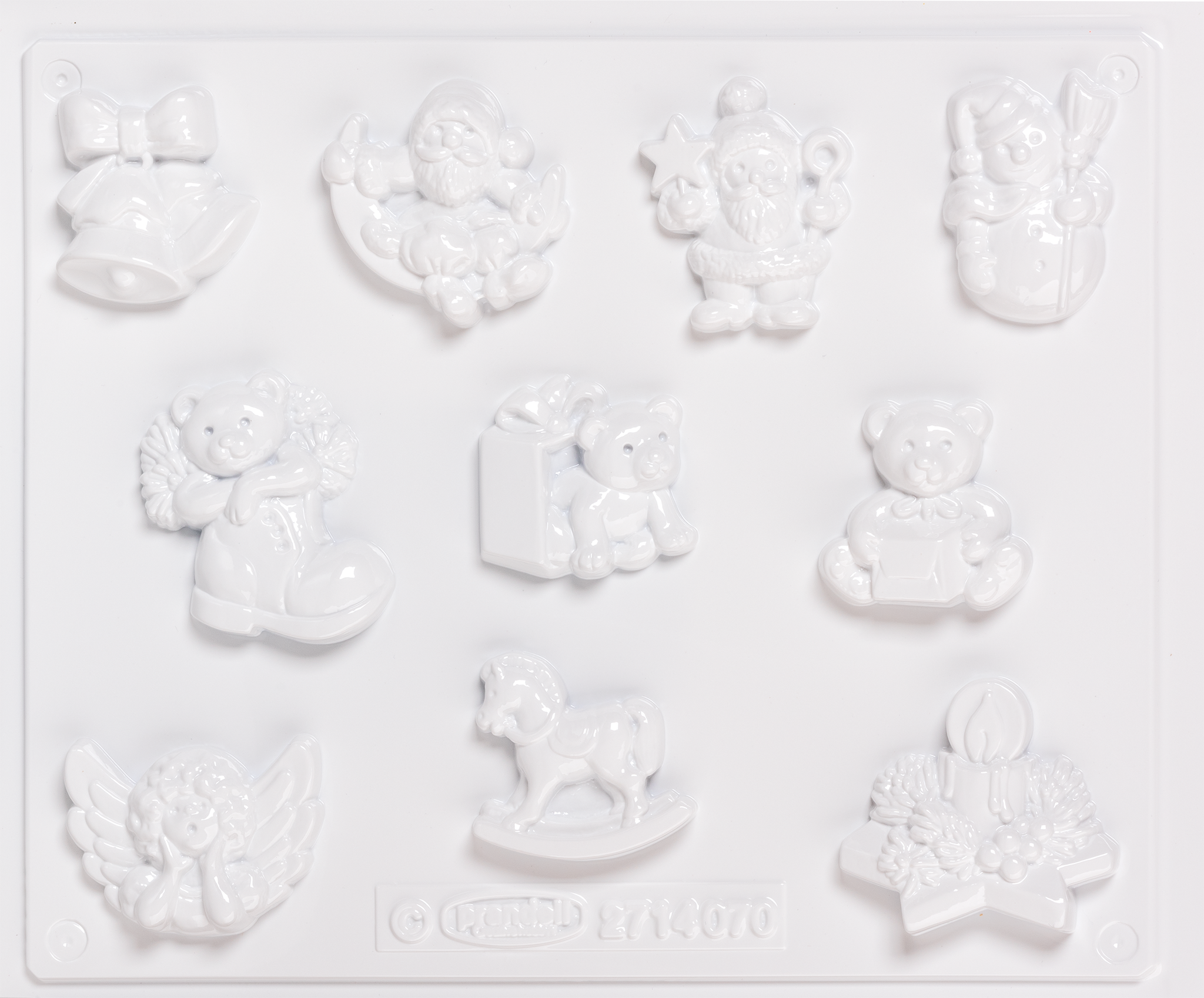Gießform „Weihnachtsfiguren“ | 40-60 mm, weiß