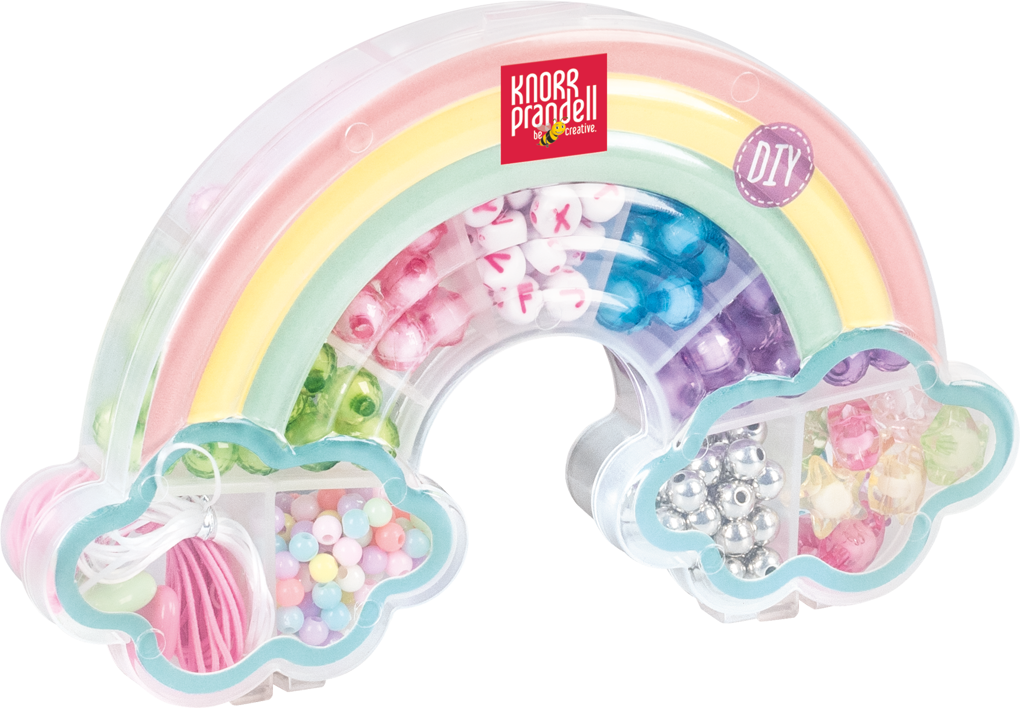 Schmuck-Set „Rainbow“ | 148×90×20 mm, mehrfarbig, pastell, 36 g