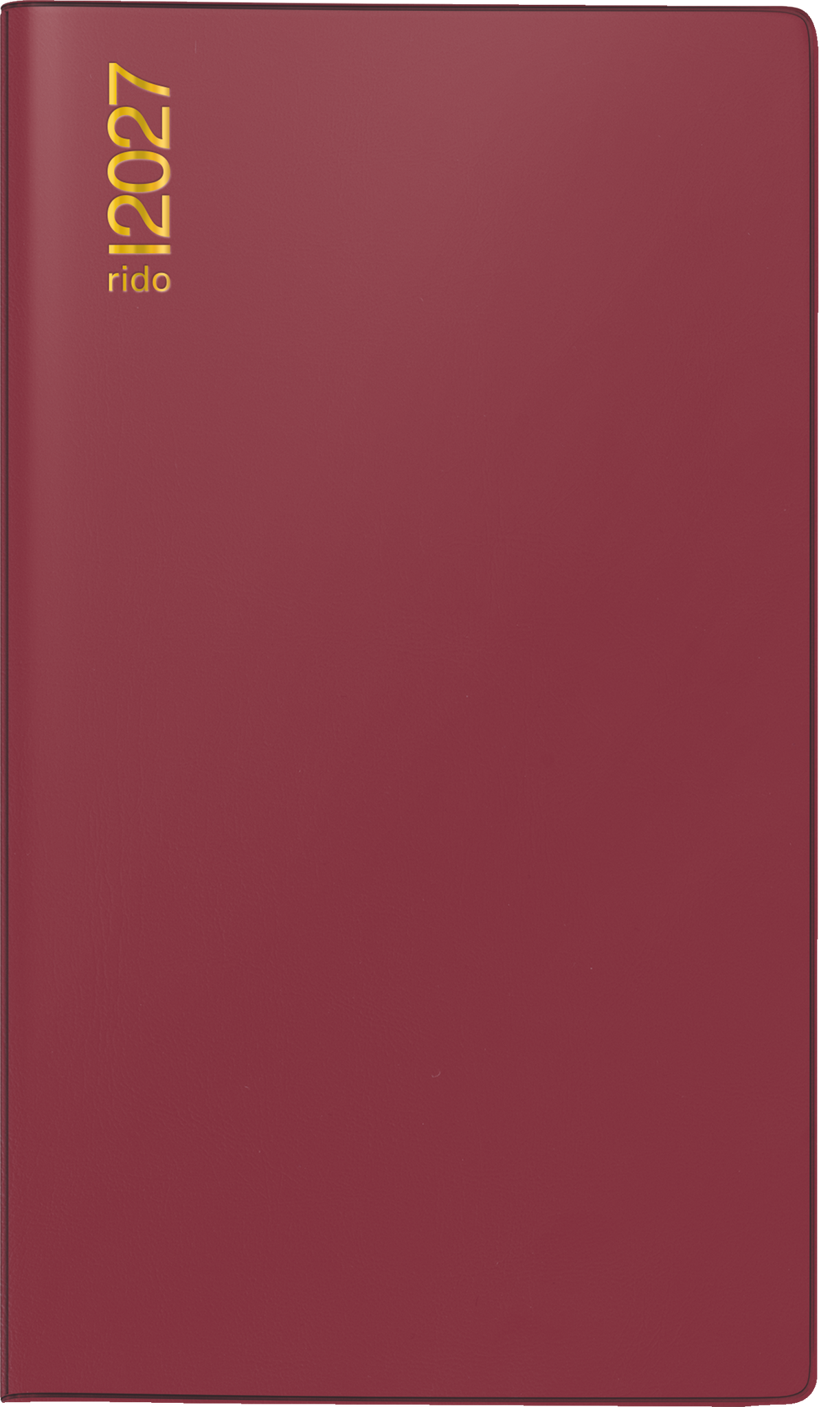 Rido Taschenkalender TM15 8,7x15,3cm 1 Woche/Seite Kunststoff bordeaux