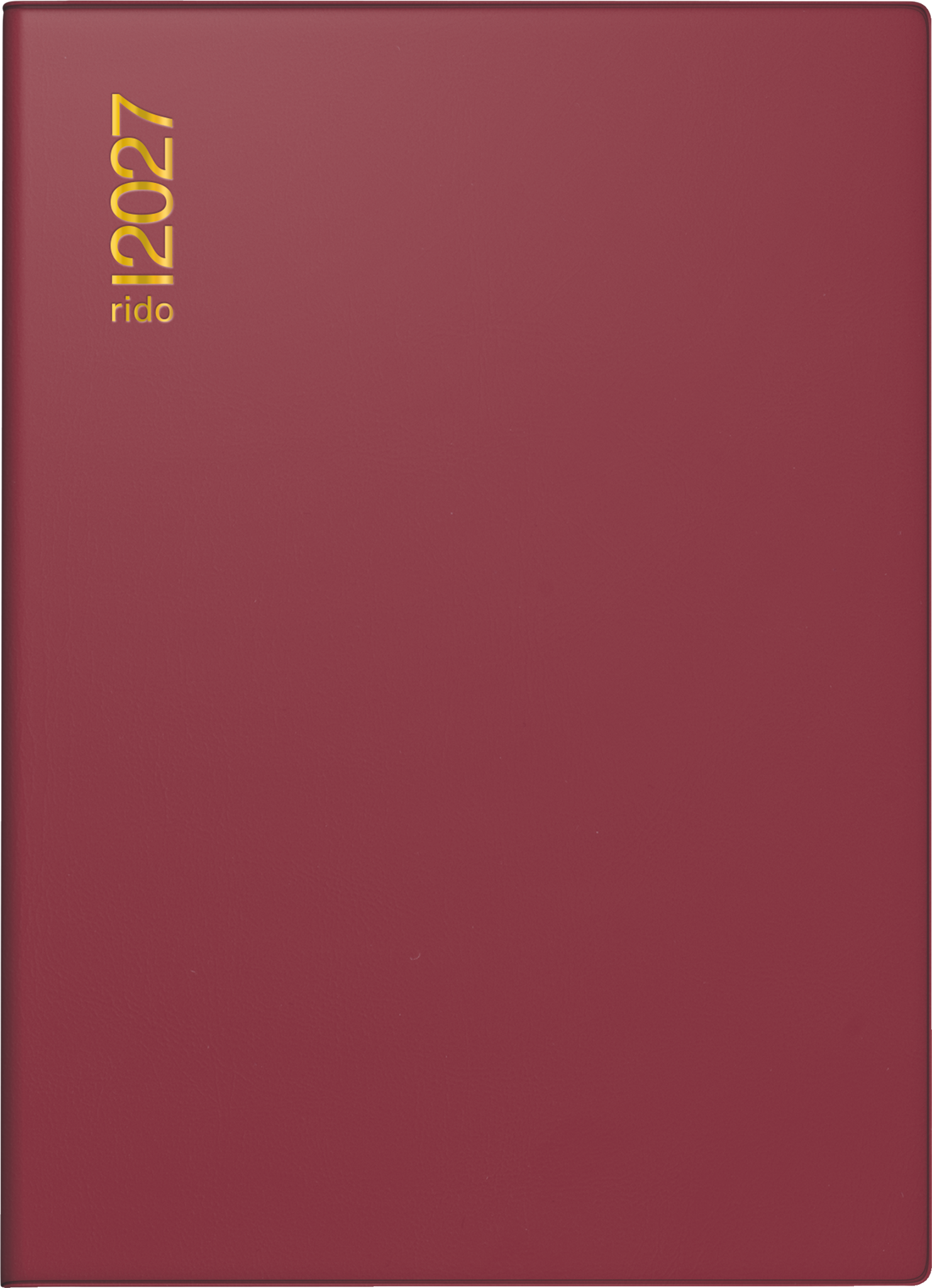 rido/idé 7013002297 Taschenkalender Mod. perfect/Technik I 2027 A6, Kunststoff, bordeaux
