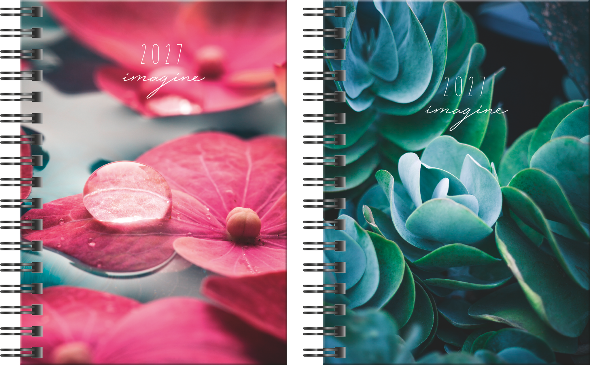 Rido Taschenkalender 10x14cm 1 Woche/2 Seiten Kunststoff Imagine Motiv
