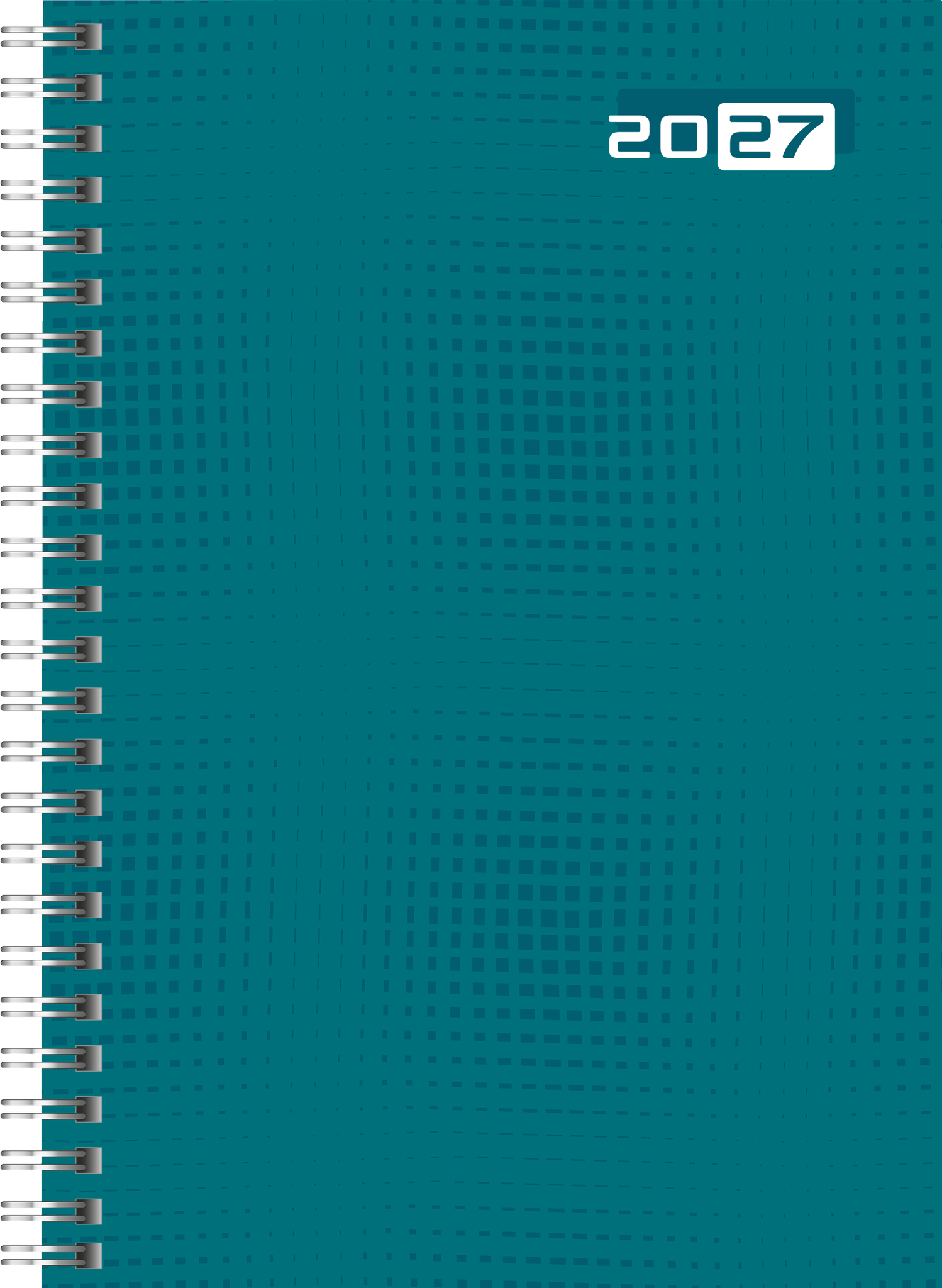 Rido Buchkalender futura 2 A5 1 Woche/2 Seiten Grafik-Einband petrol 2