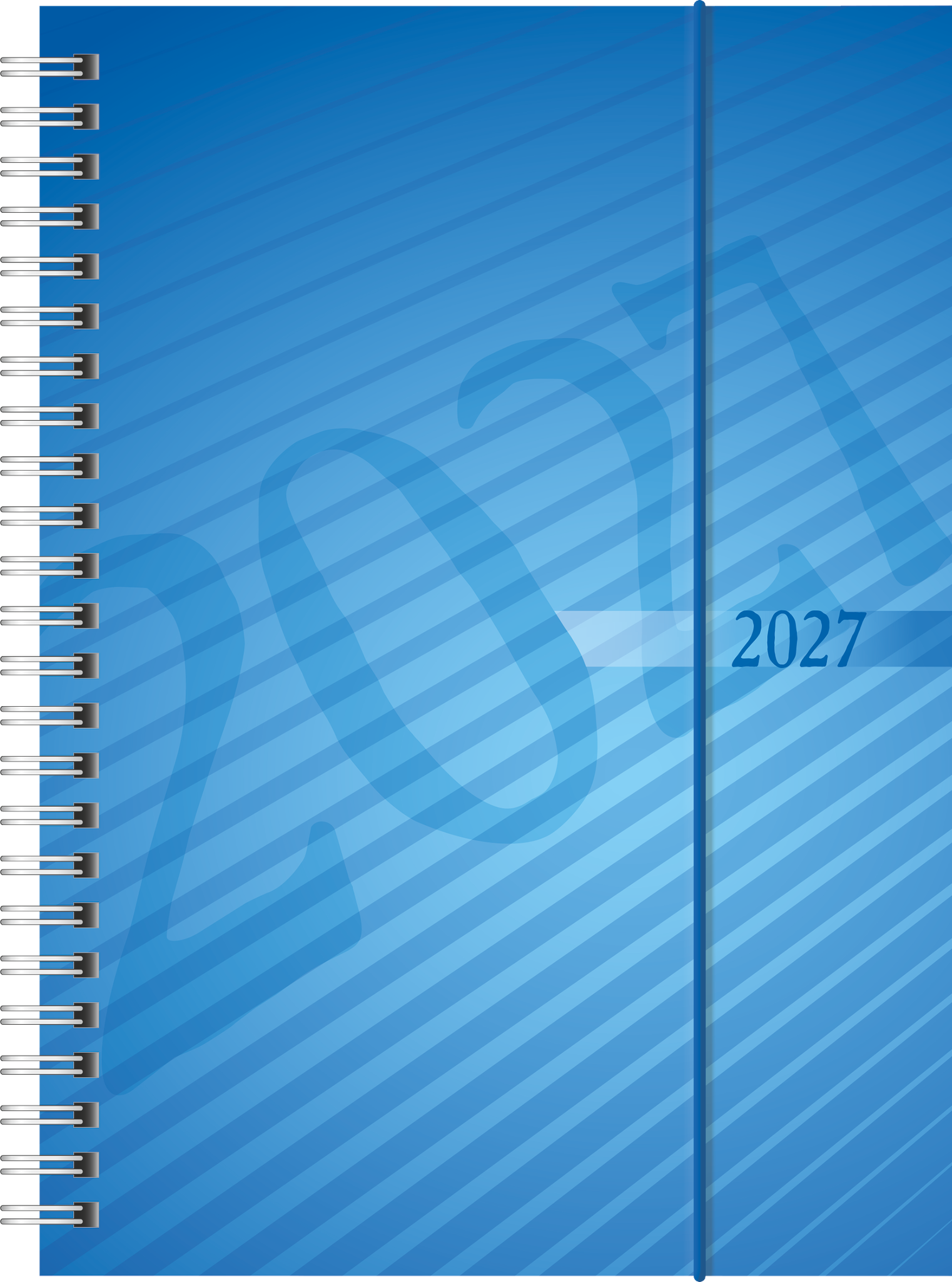 rido/idé 7021102307 Buchkalender Mod. futura 2 2027 A5, Kunststoff, blau