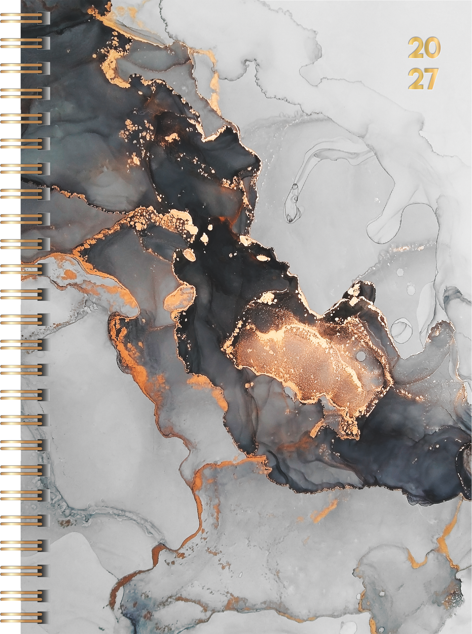 rido/idé 7021407017 Buchkalender Premium Young Line 2027 "Marble" A5, Papier