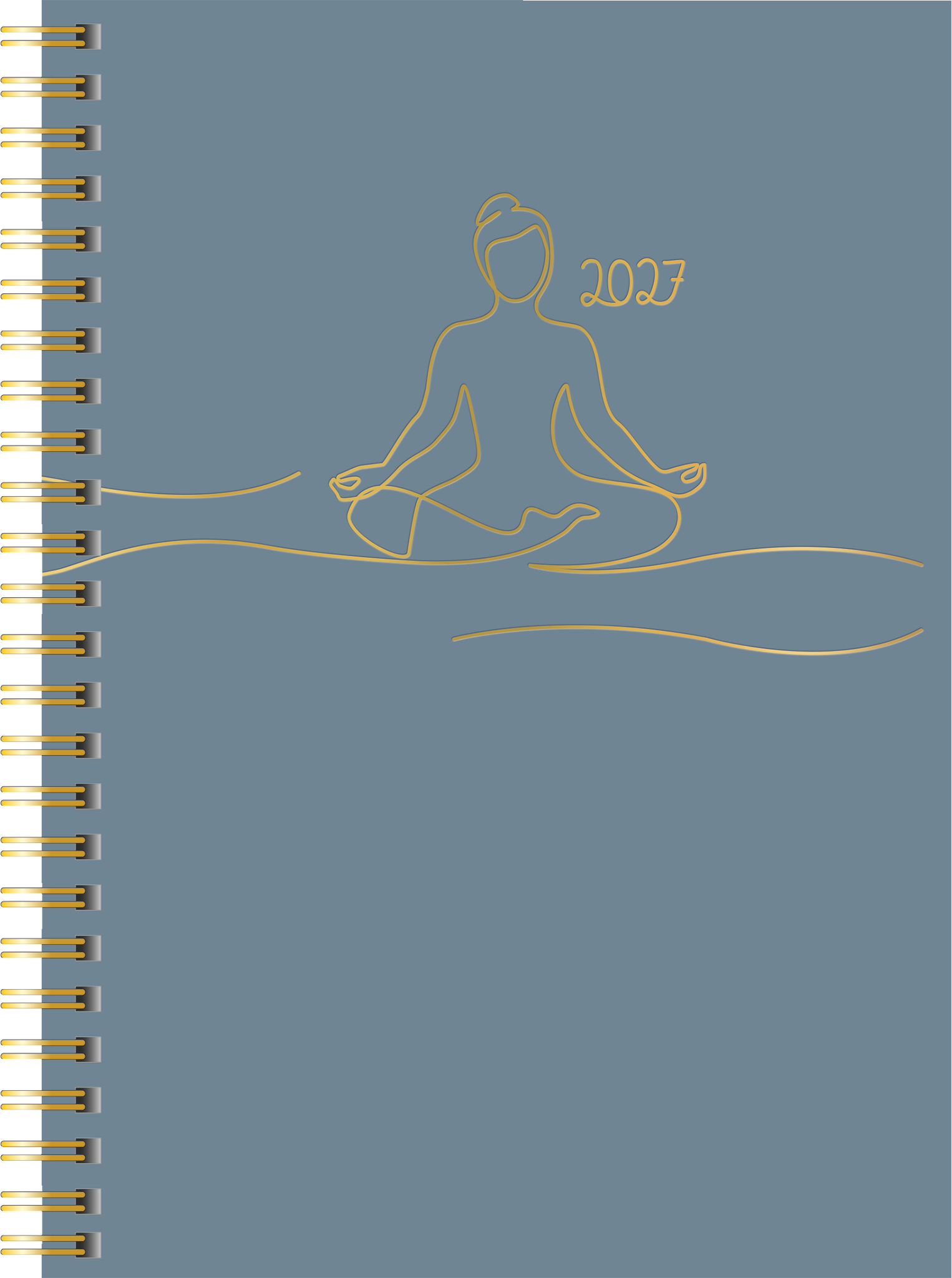 Rido Wochenkalender Young Line 1 Woche/2 Seiten Grafik-Einband Yoga 20