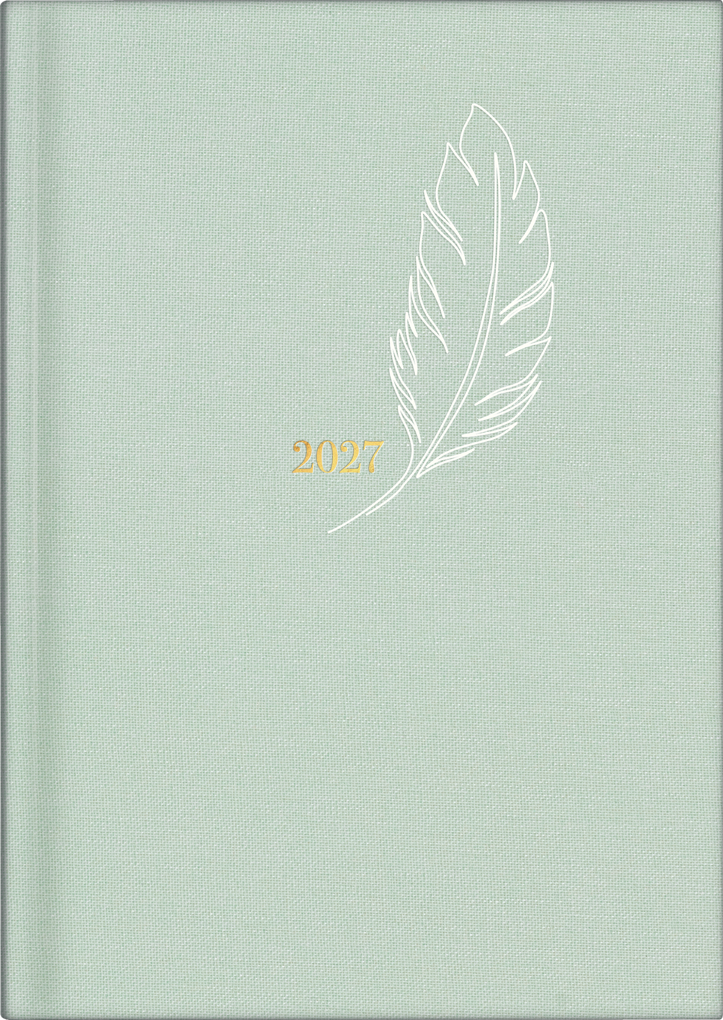 rido/idé 7021503017 Buchkalender Premium Young Line 2027 "Feather" A5, Textil