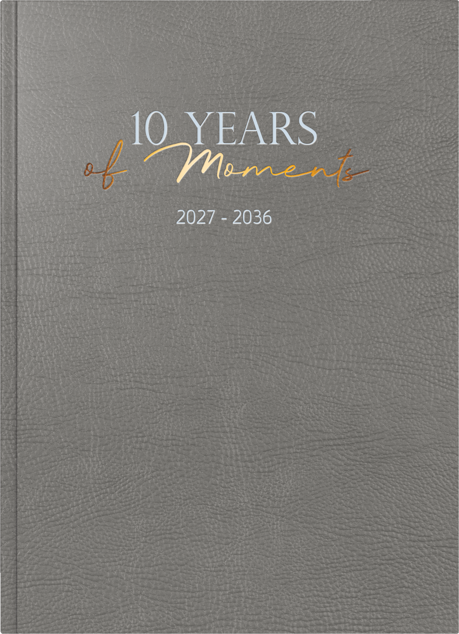 rido/idé 7022404017 10-Jahres-Kalender Premium 2027-2036 "10 Years of Moments" A4, Kunstleder