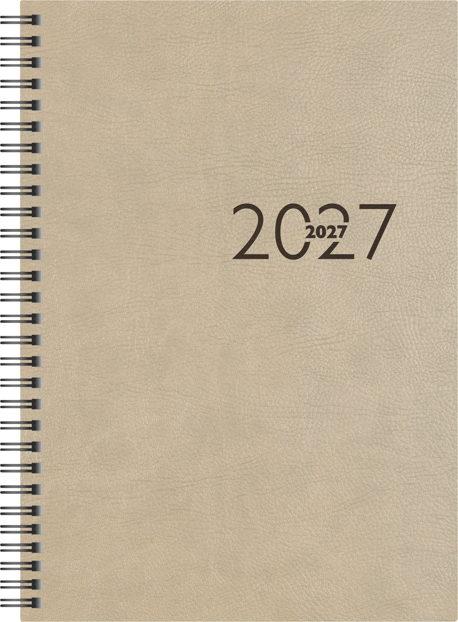 rido/idé 7023036807 Buchkalender Mod. studioplan int. 2027 168×240 mm, Kunstleder, grau