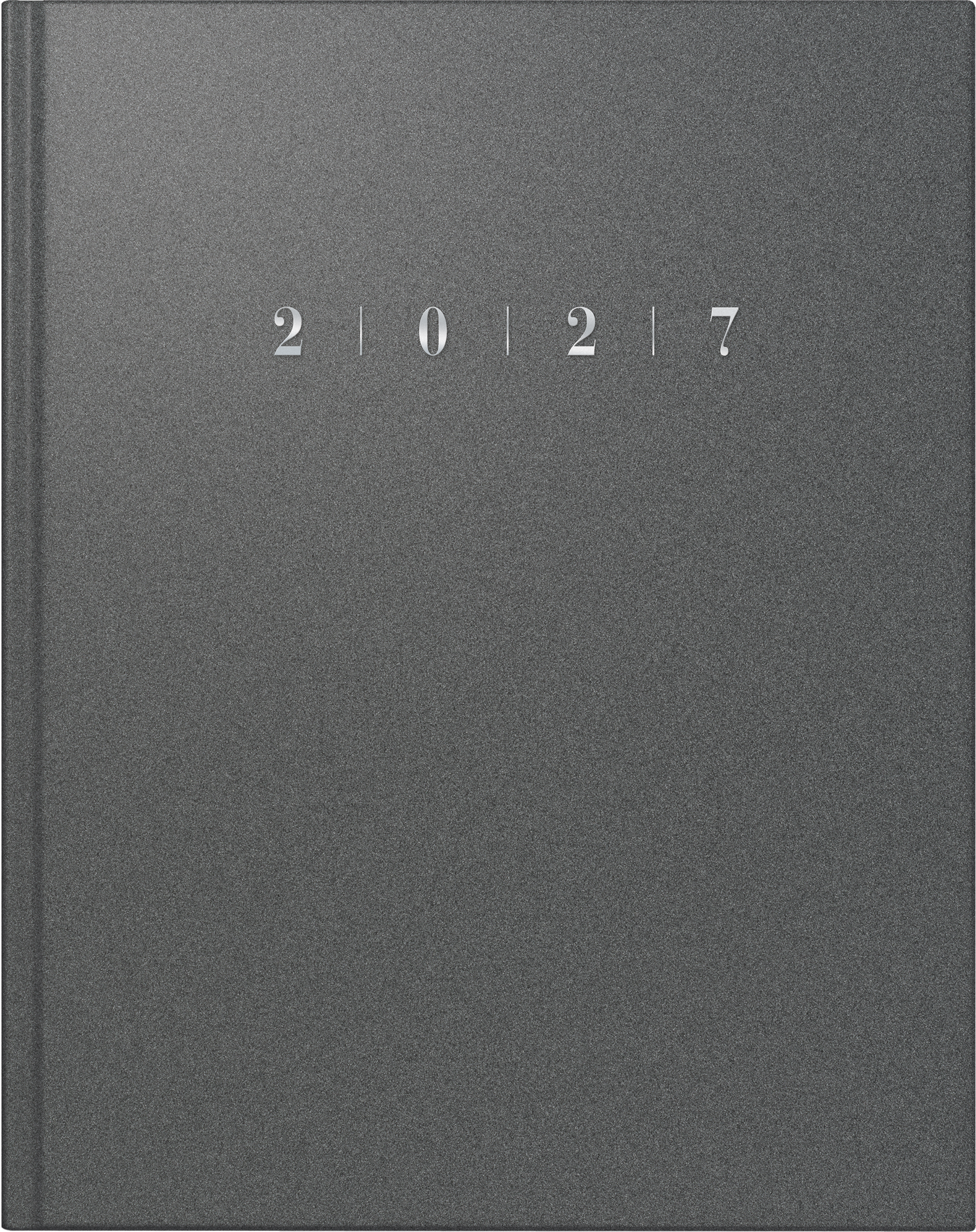 Buchkalender Premium Mod. Managerkalender TM 2027 | 20,5×26 cm, Kunststoff, grau
