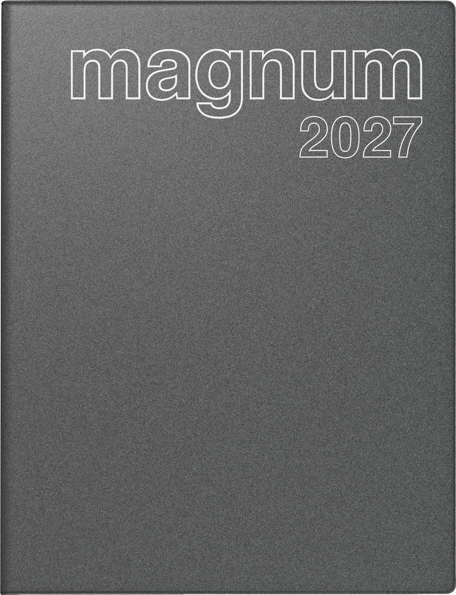 Rido Buchkalender magnum 18,3x24cm 1 Woche/2 Seiten Kunststoff grau 20