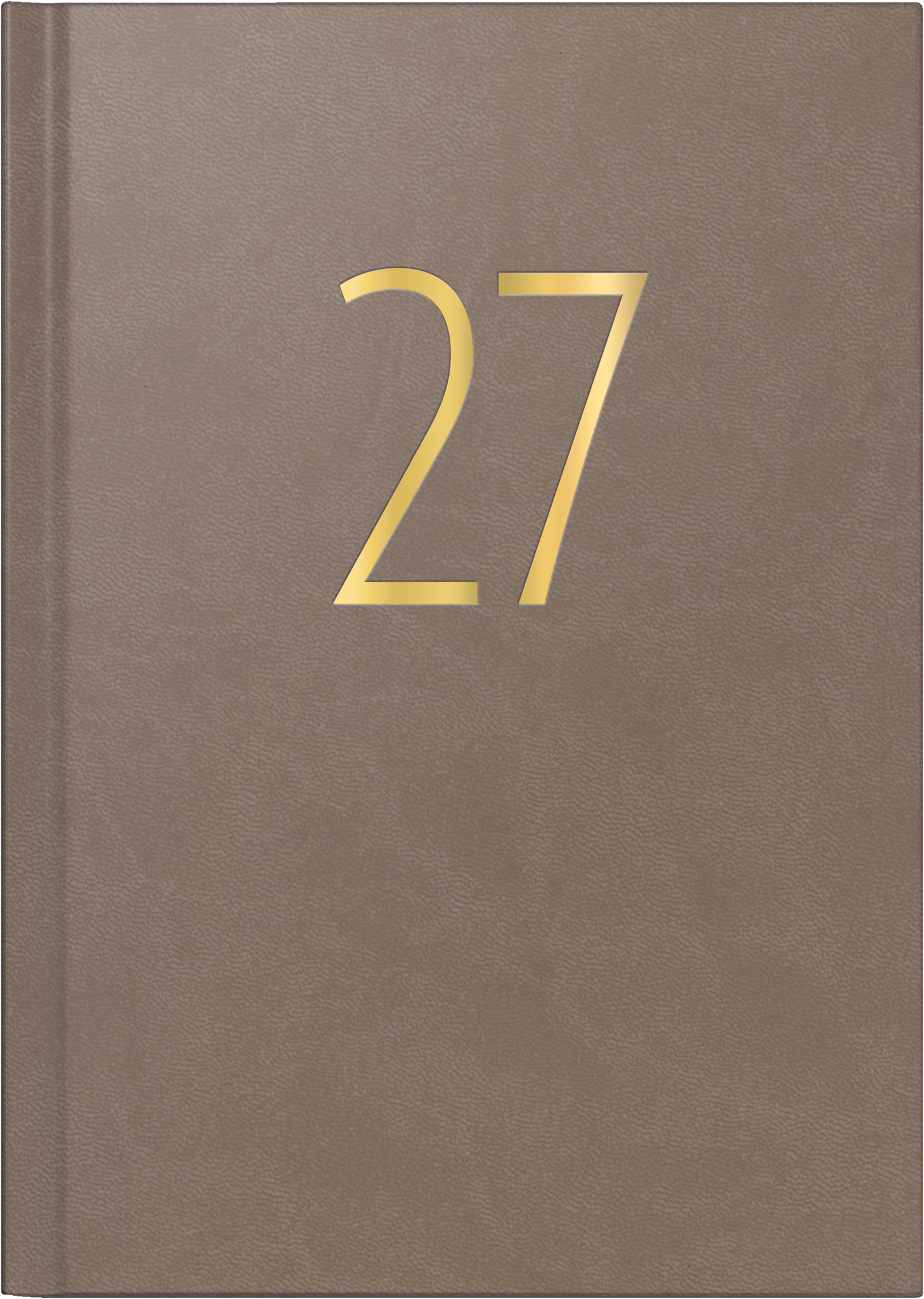 rido/idé 7028503017 Buchkalender Premium Young Line 2027 "Browny" A5, Kunstleder