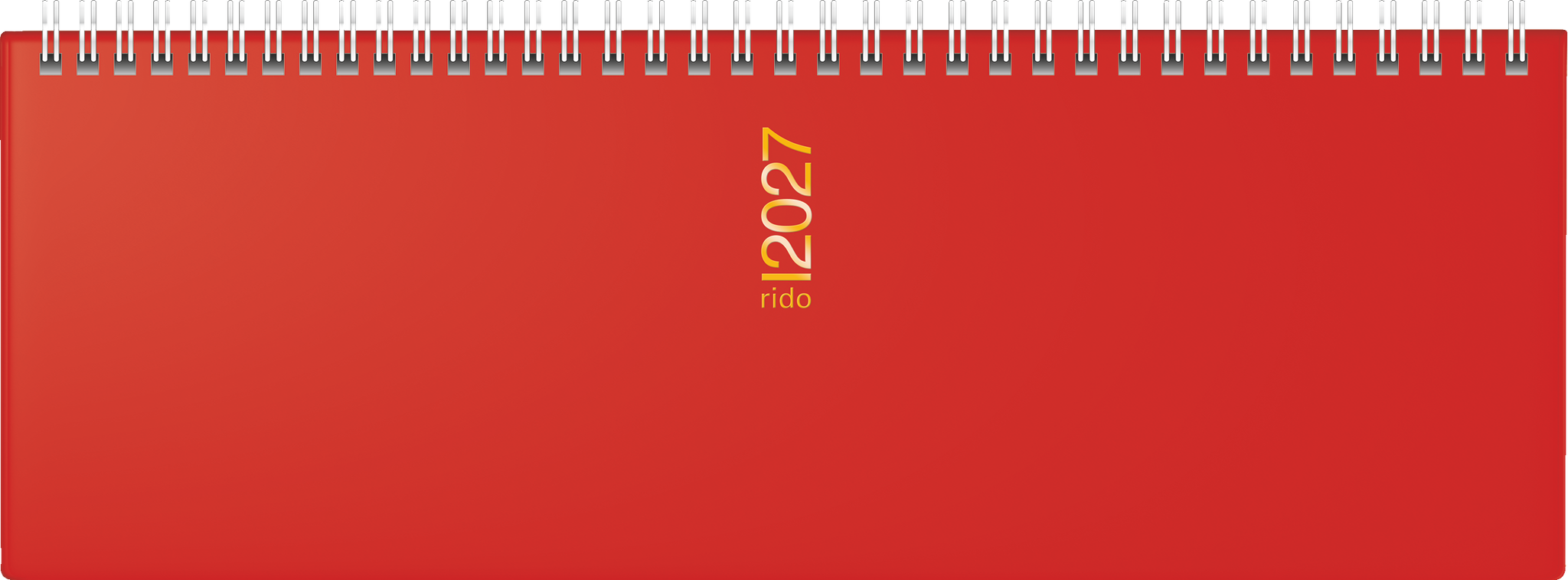 Querterminbuch Mod. ac-Wochenquerterminer 2027 | 30,7×10,5 cm, Kunststoff, rot