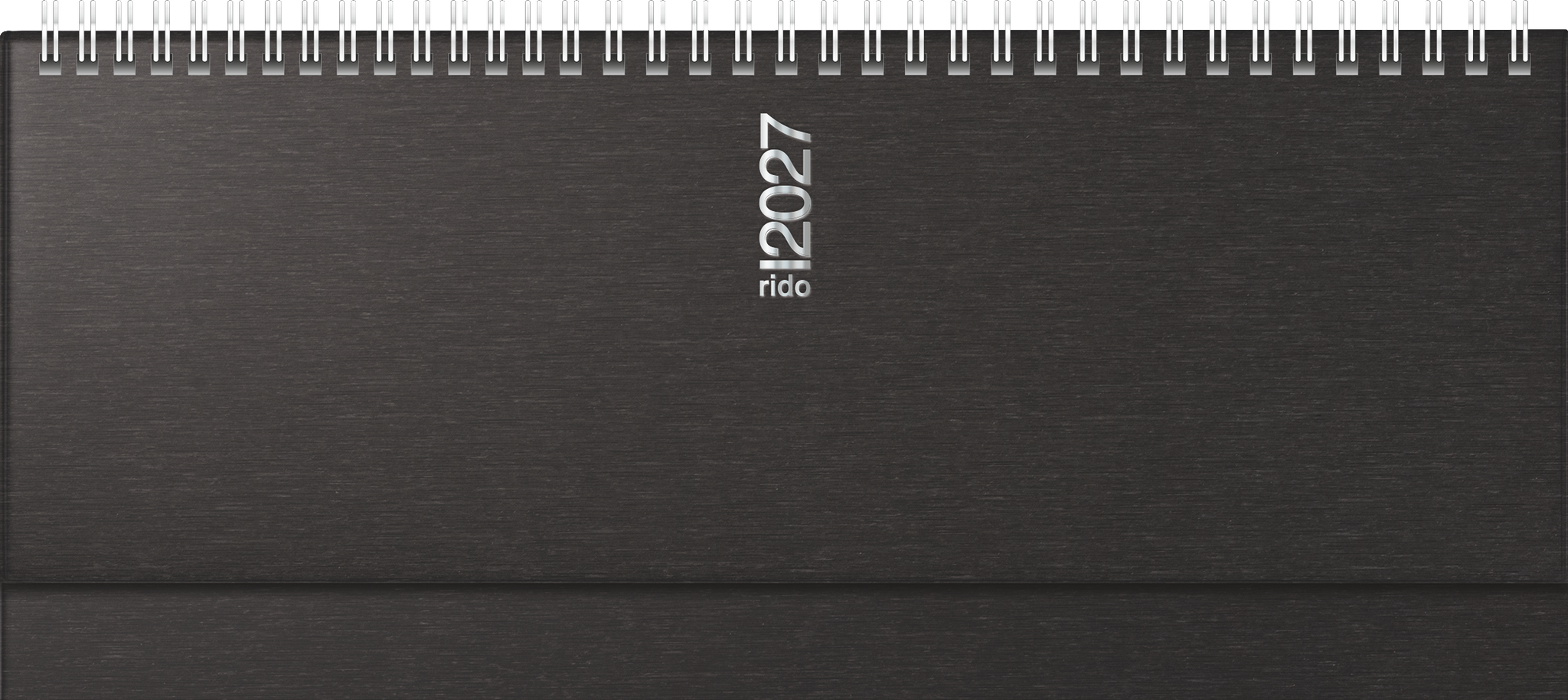 Rido Schreibtischquerkalender Septant 30,5x10,5cm Hardcover schwarz 20