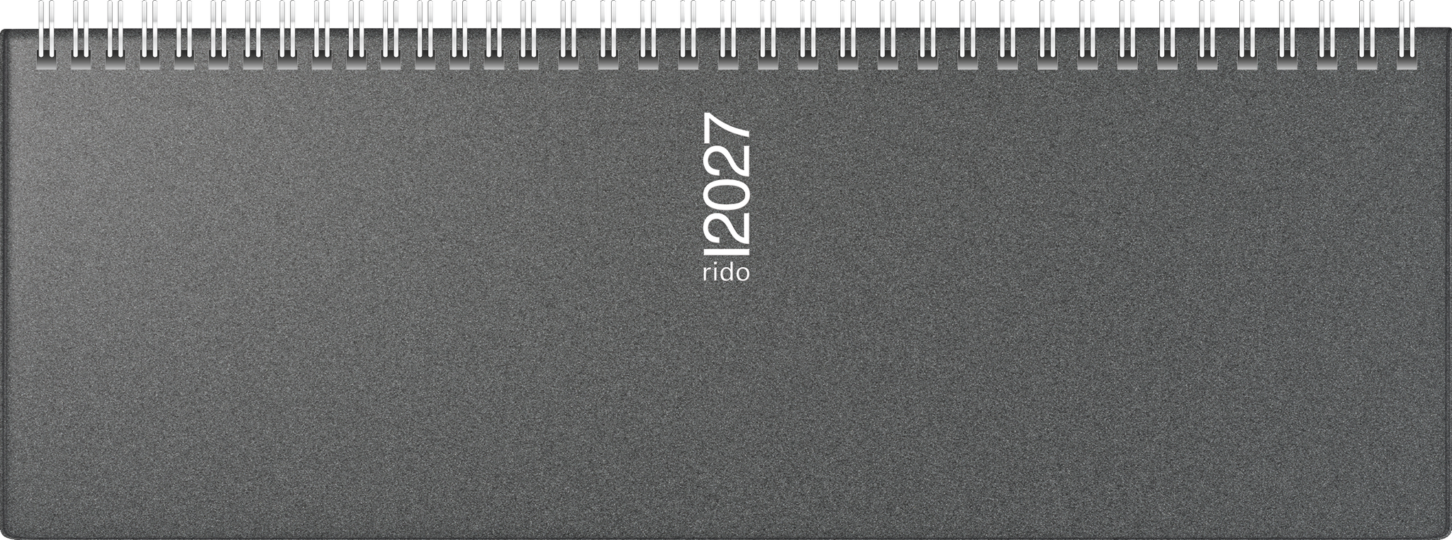 rido/idé 7036133907 Querterminbuch Mod. septant 2027 305×105 mm, Kunststoff, grau